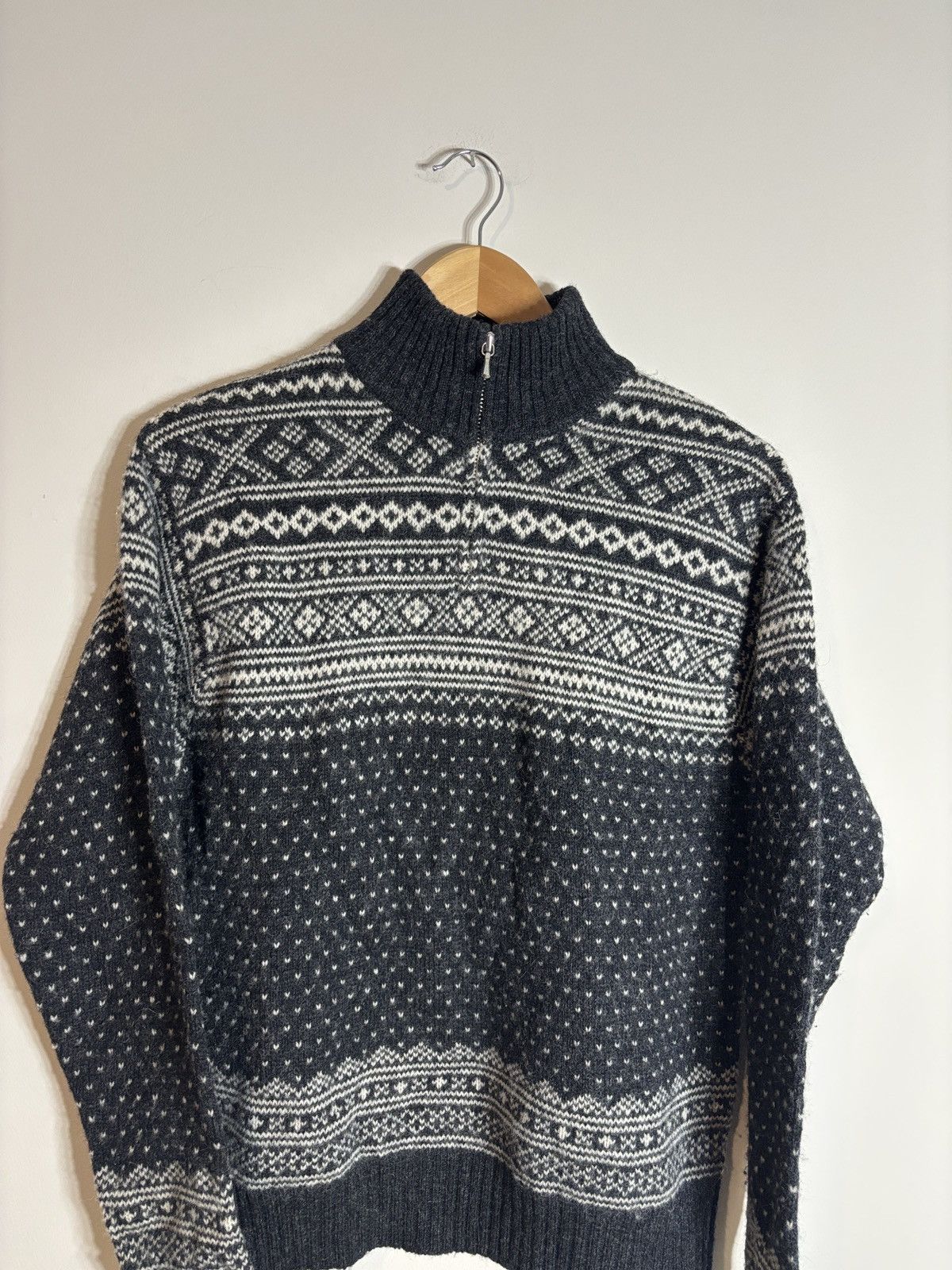 Gap Vintage GAP Shetland Wool Quarter Zip Sweater 90s Size US S / EU 44-46 / 1 - 1 Thumbnail