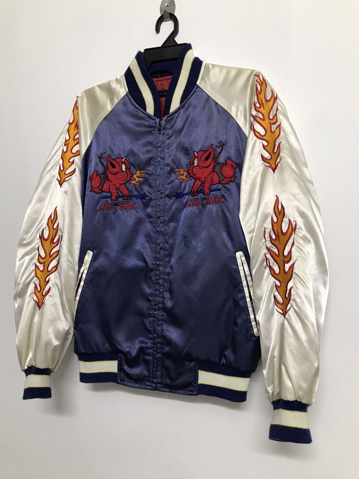 Tedman Vintage Sukajan Souvenir Bomber Jacket Flying Devil Tedman Size US L / EU 52-54 / 3 - 3 Thumbnail