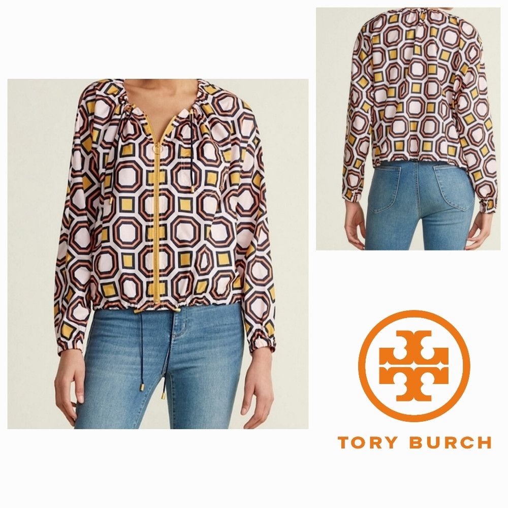 Tory Burch Tory Burch Digby Geometric Packable Lightweight Jacket 0 xs Size S / US 4 / IT 40 - 1 Thumbnail