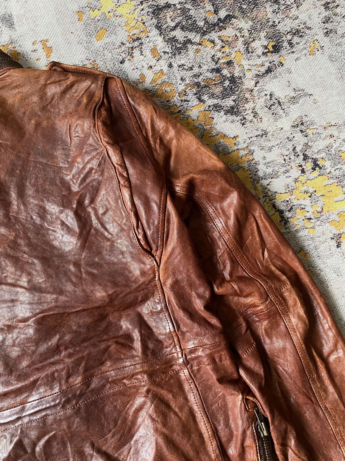 Leather Unlimited Japan Multipocket Patina Sheep Leather Jacket Size US M / EU 48-50 / 2 - 10 Thumbnail