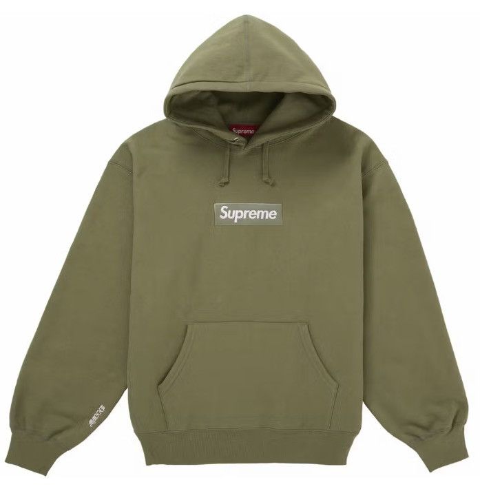 Supreme Supreme Box Logo Hooded Sweatshirt – Light Olive (Medium) Size US M / EU 48-50 / 2 - 6 Thumbnail
