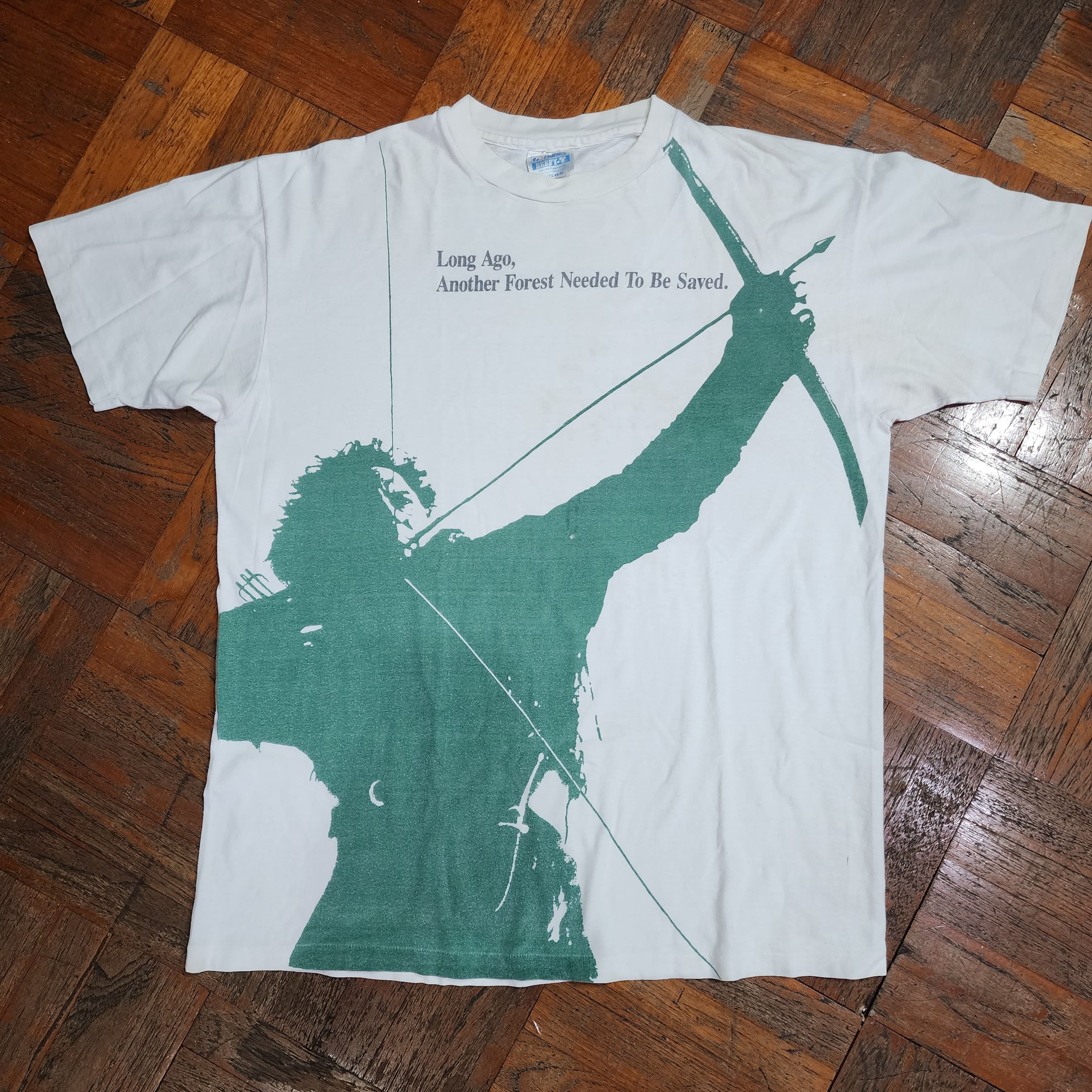 image of Vintage Movie Robin Hood Kevin Costner Shirt Hanes 90's 1991 in White, Men's (Size XL)