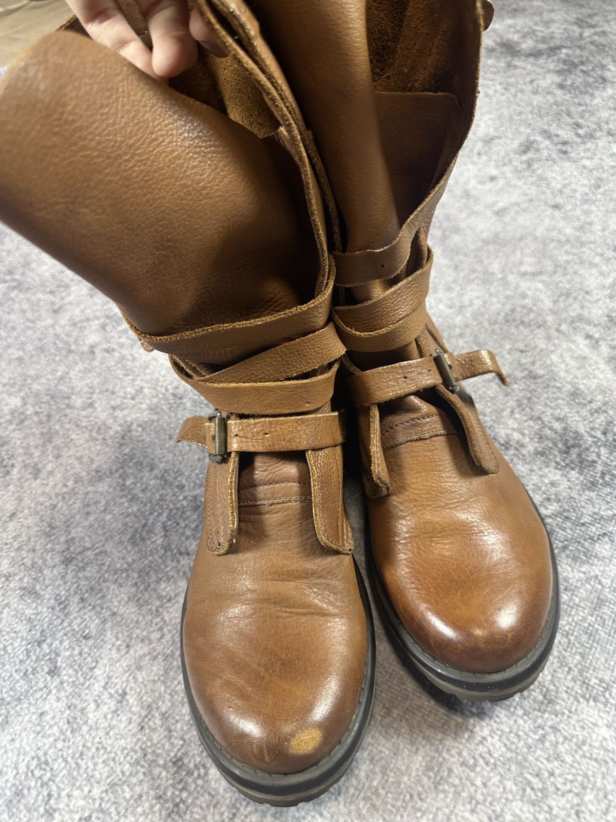 Vintage Y2K Vintage Leather High Boots Streetwear Rare 40 USA 9 Size US 10 / IT 40 - 4 Thumbnail
