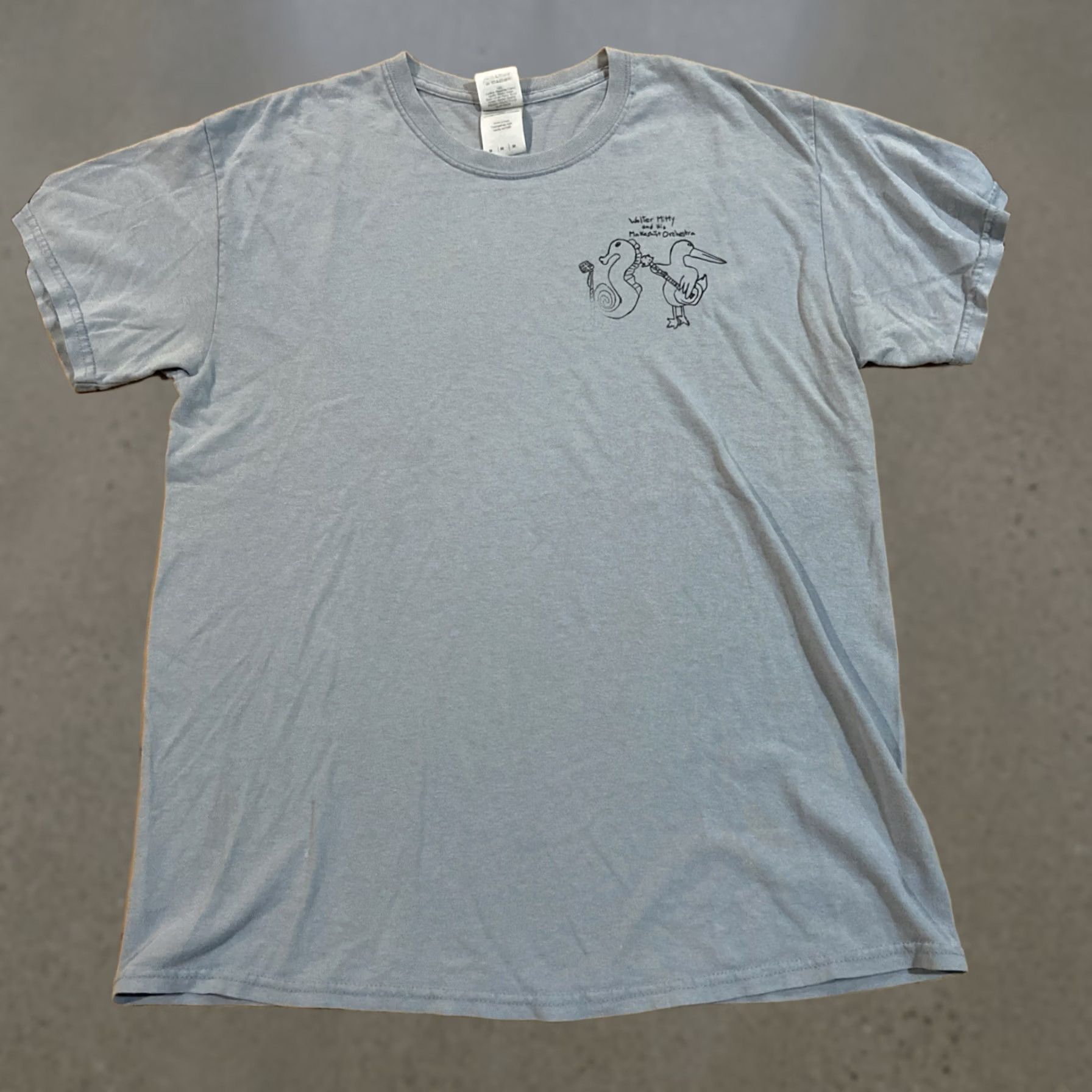 Vintage Walter Mitty and His Makeshift Orchestra T Shirt Medium Blue M Mens Shirt Size US M / EU 48-50 / 2 - 1 Thumbnail
