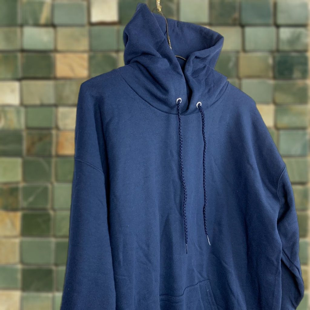 Hanes Vintage Hanes Ultimate Cotton Printpro Blue Hoodie Sweatshirt Med M Unisex Adults Pullover Hooded Pockets Cotton Fleece 90s Decade Mens Womens Size US M / EU 48-50 / 2 - 1 Thumbnail