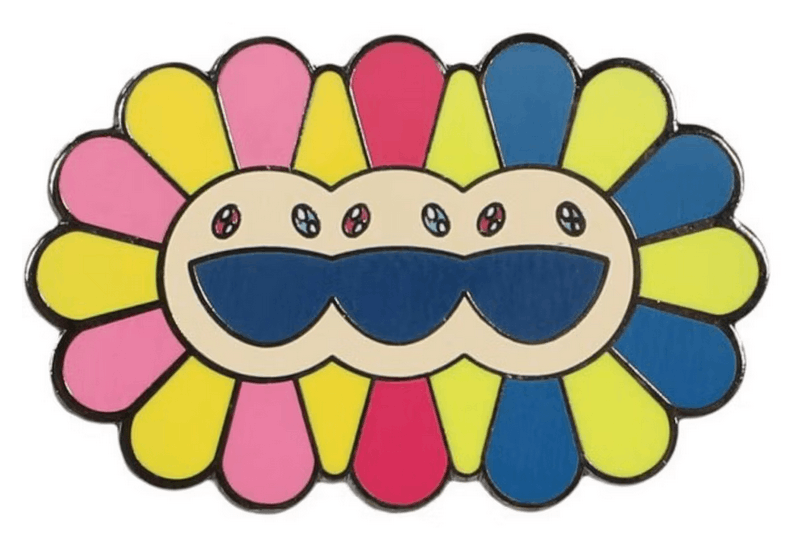 Takashi Murakami Takashi Murakami Blue Pink Triple Flower PINTRILL Enamel Pi Size ONE SIZE - 1 Thumbnail