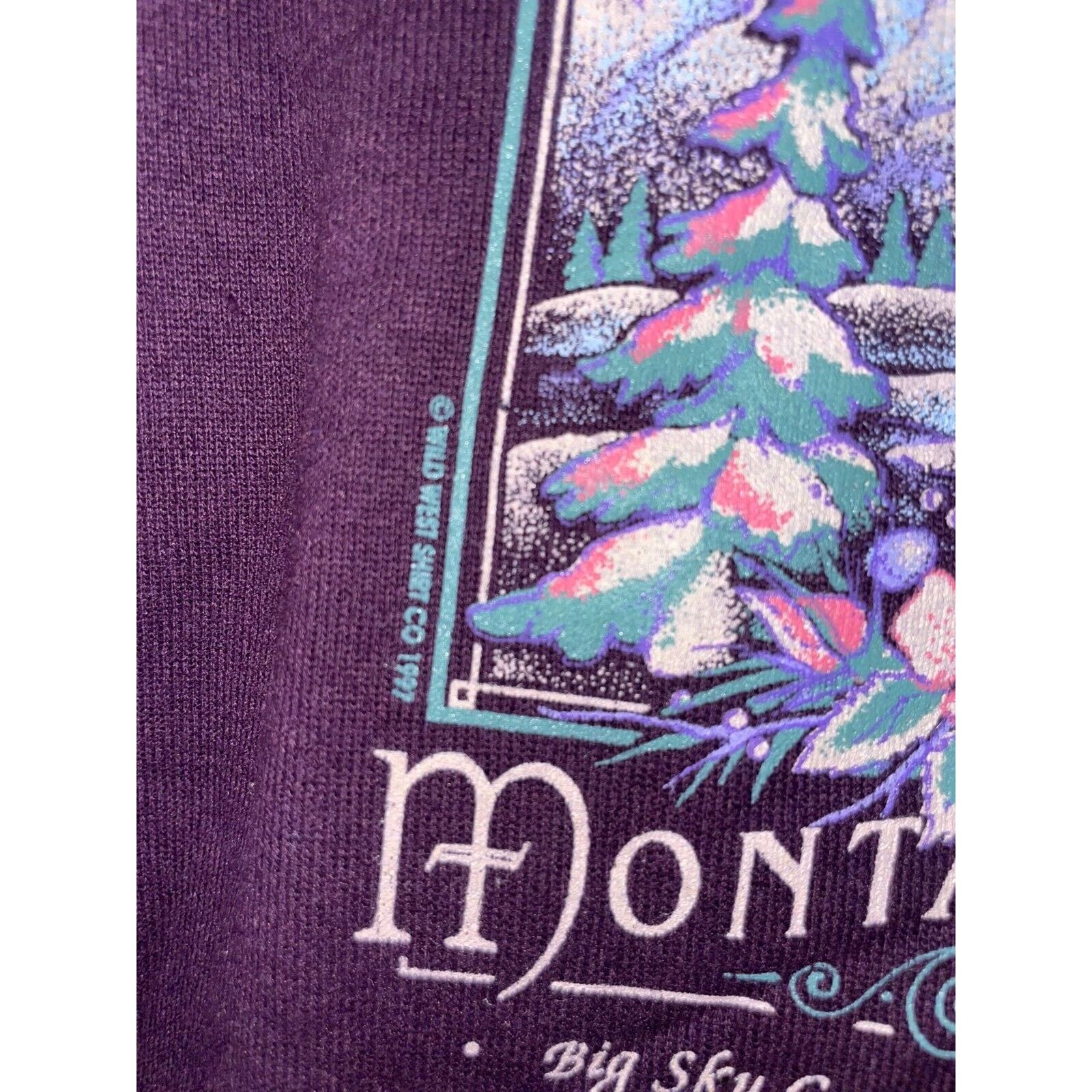 Jerzees Vintage Montana Sweatshirt Big Sky Crewneck VTG L 90s Size L / US 10 / IT 46 - 5 Thumbnail