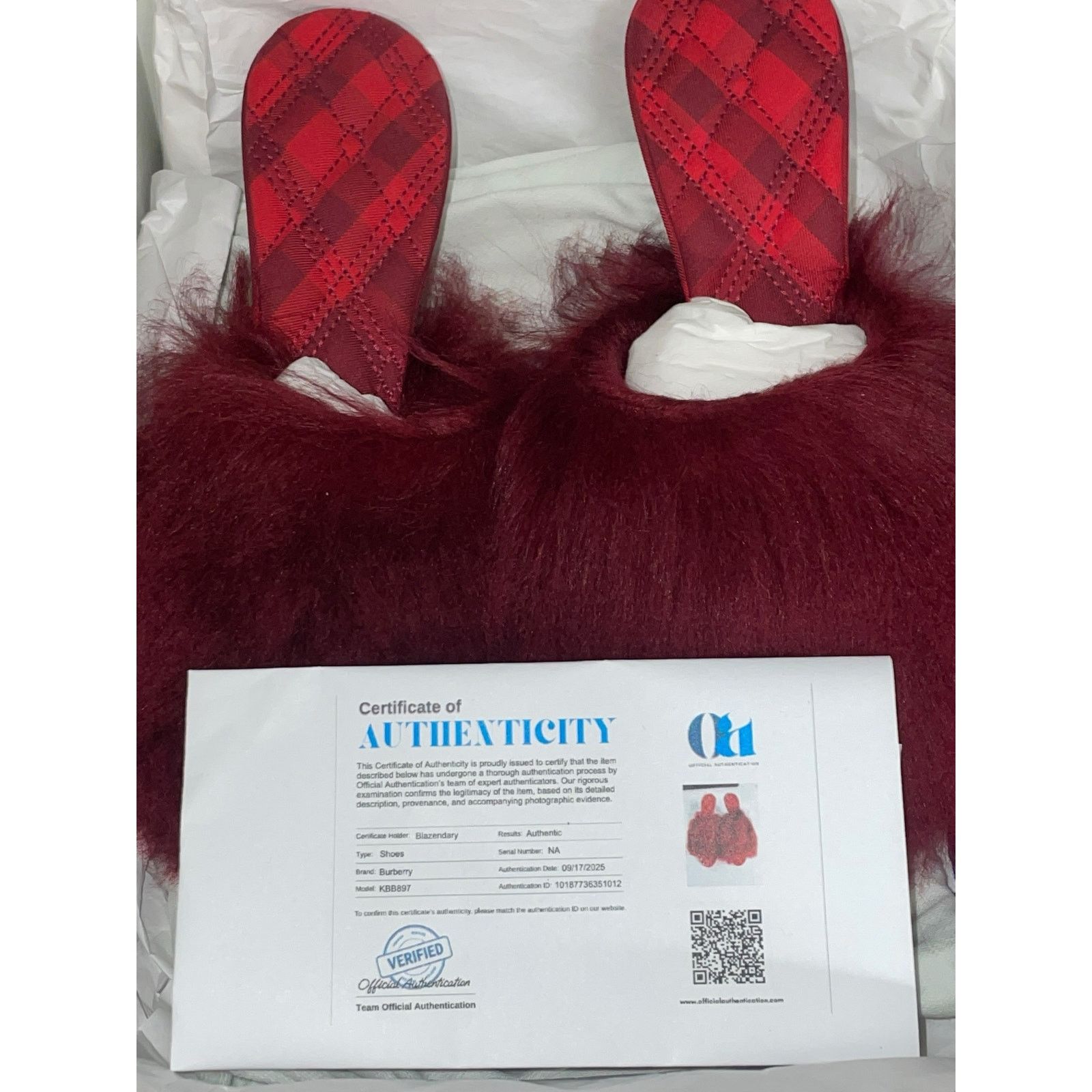 Burberry Burberry Minnie Jackie Shearling Mules Slide Sandal Red Size US 6 / IT 36 - 9 Thumbnail