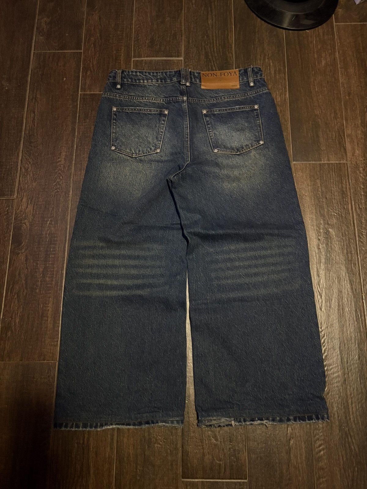 Other Nonfoya Archive Signature Baggy Denim Washed Navy 34x27 Size US 34 / EU 50 - 2 Thumbnail