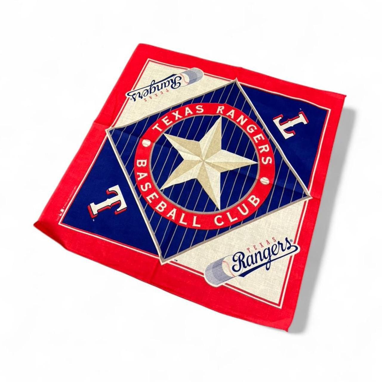 MLB VTG 1995 Texas Rangers Baseball Club Bandana Handkerchief Size ONE SIZE - 2 Thumbnail