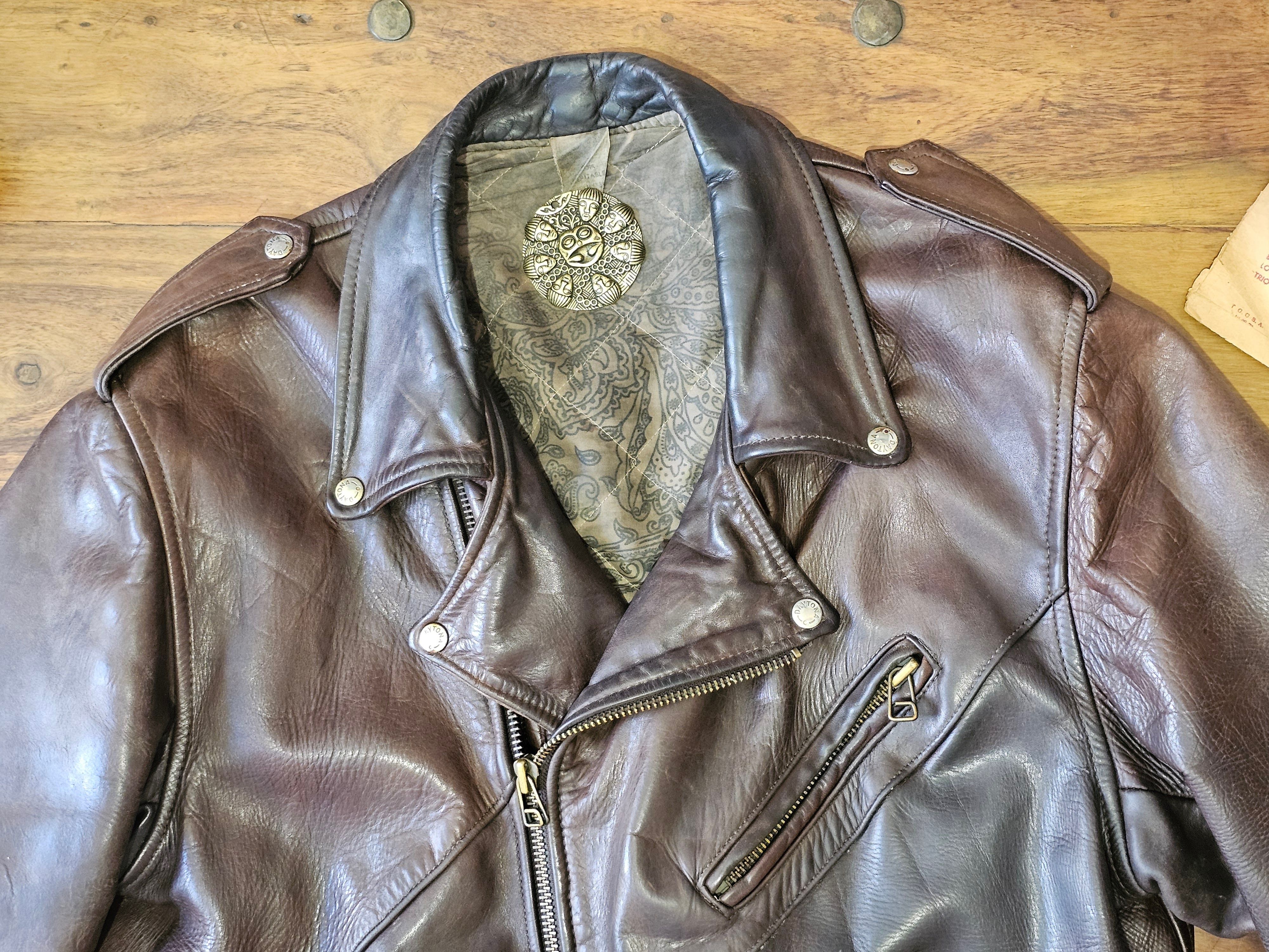 Daytona Daytona 🇫🇷 Vintage 80s Biker Jacket - Leather Perfecto, Size US M / EU 48-50 / 2 - 5 Thumbnail