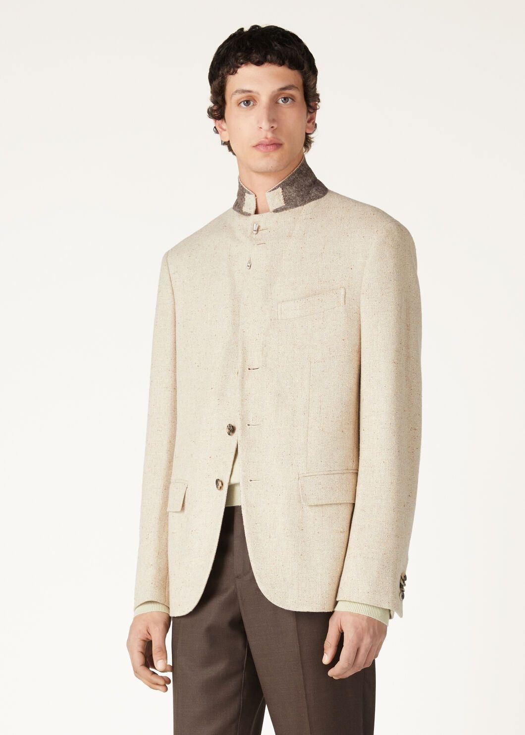 Loro Piana o1w1db10825 FAO6498 Torino Jacket in Ivory Size US L / EU 52-54 / 3 - 4 Thumbnail