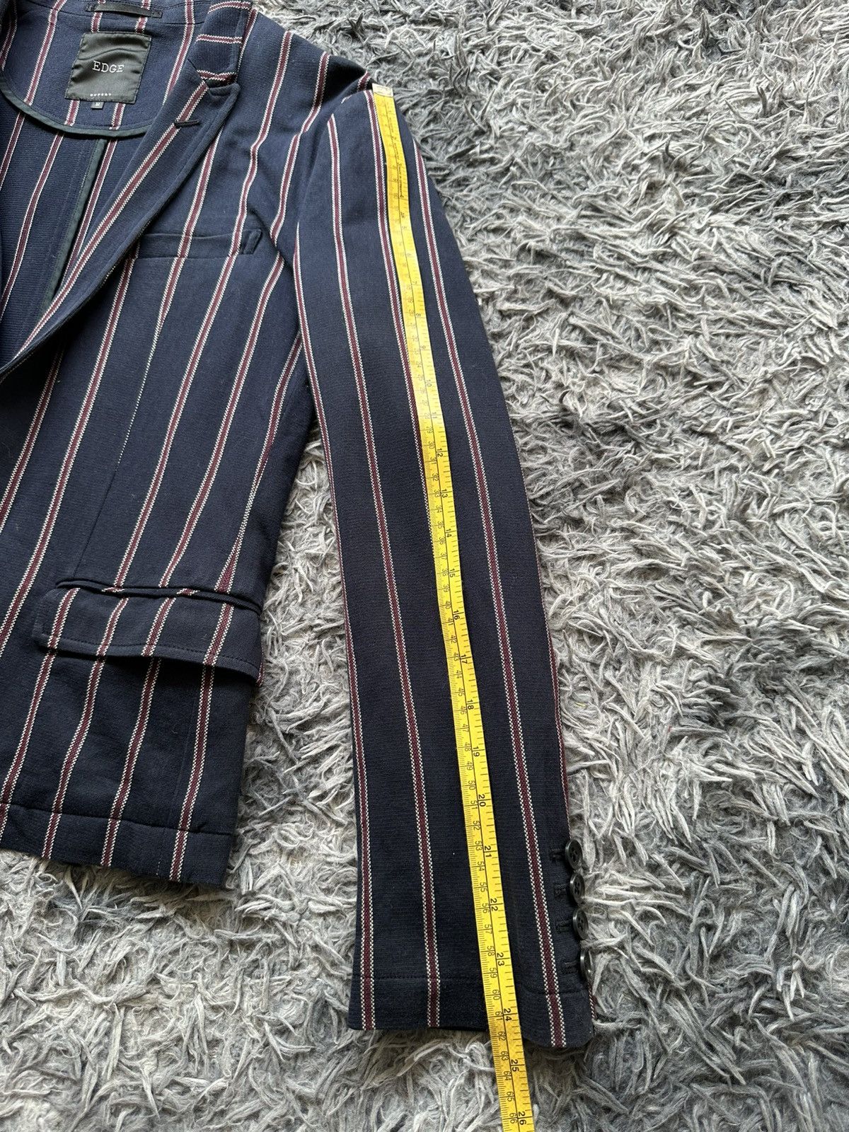 If Six Was Nine 2010's EDGE Rupert Japan pinstripe Vkei blazer Size US M / EU 48-50 / 2 - 18 Thumbnail