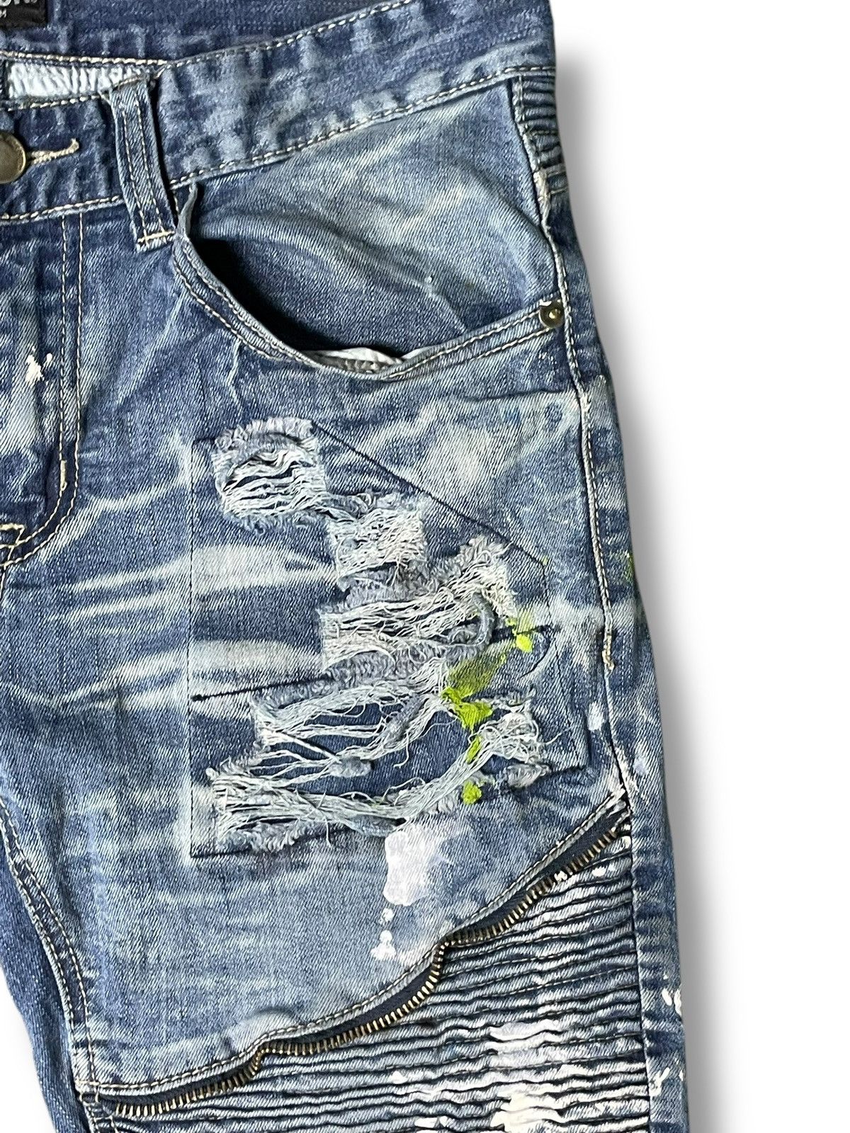 Vintage CJ Black Premium Distressed Ripped Denim Jeans (53) Size US 31 - 5 Thumbnail