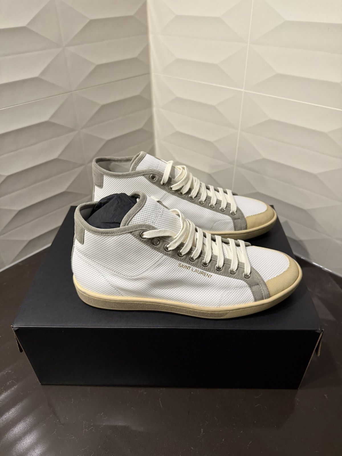 Saint Laurent Paris 🔥 Saint Laurent Paris SL39 Mid Top - Size 42 US 9 Size US 9 / EU 42 - 5 Thumbnail