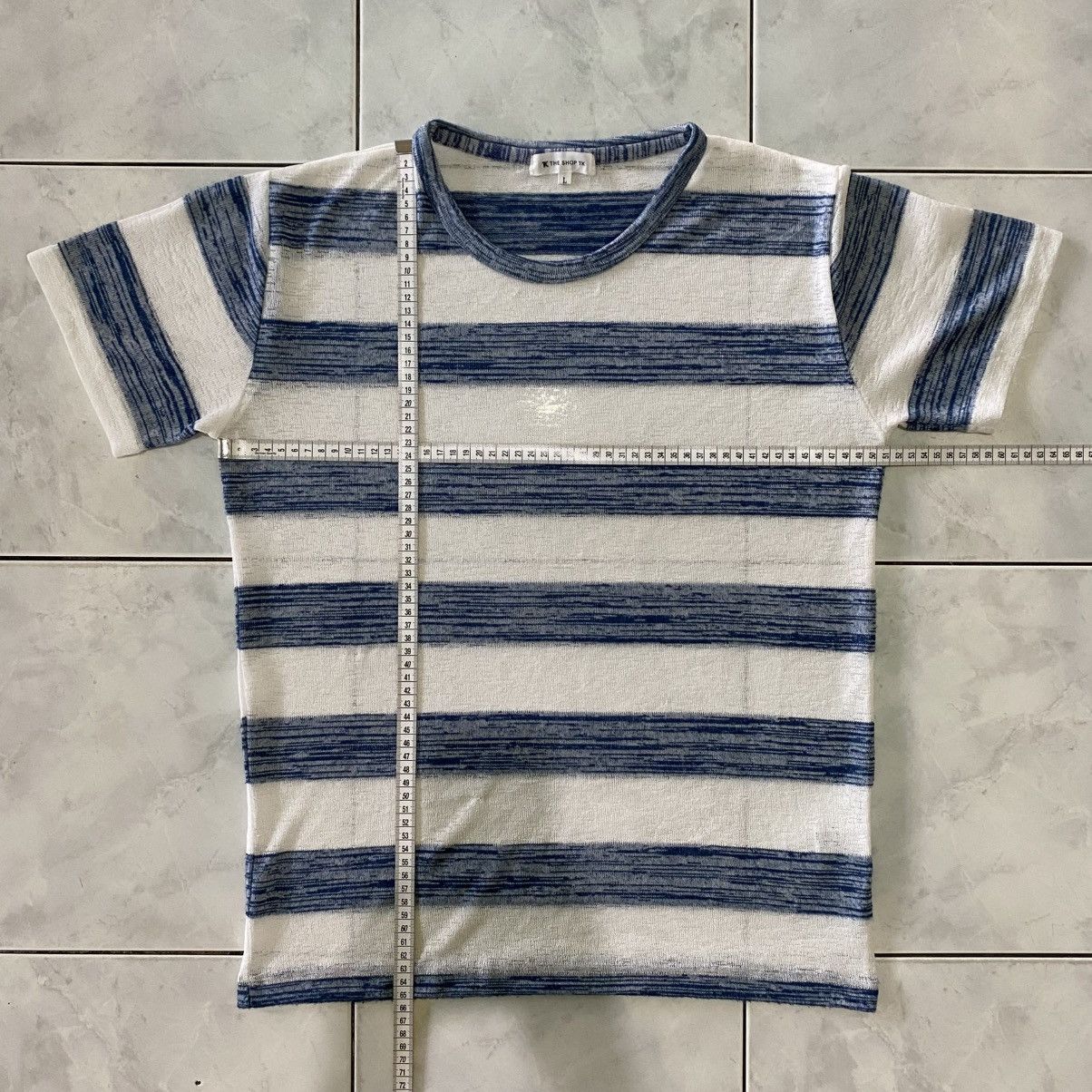 Takeo Kikuchi Takeo Kikuchi The Shop TK Blue White Stripe Knit Casual Tee Size US L / EU 52-54 / 3 - 17 Thumbnail