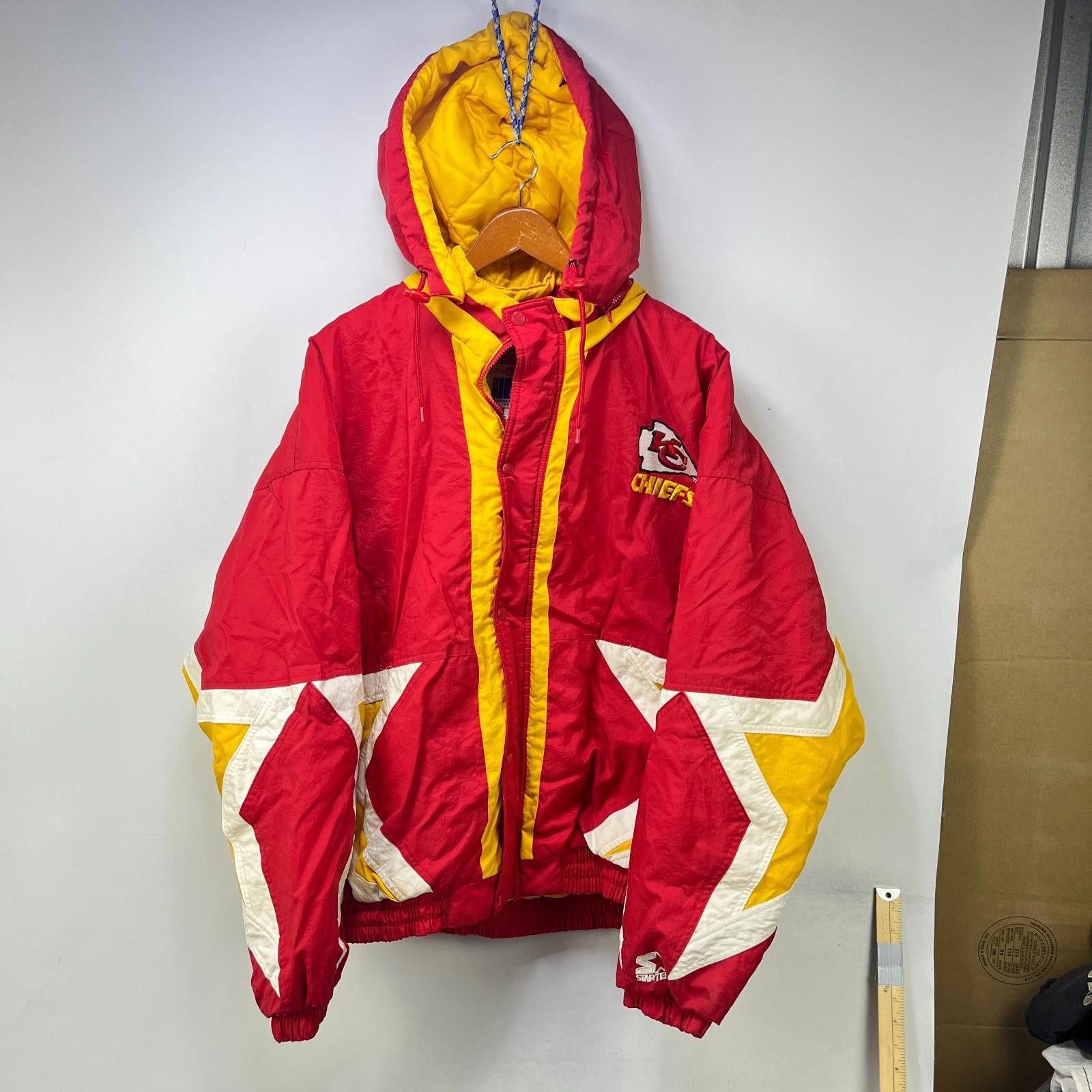 Starter Vintage 90s Starter Kansas City Chiefs NFL Puffer Jacket XL Size ONE SIZE - 2 Thumbnail