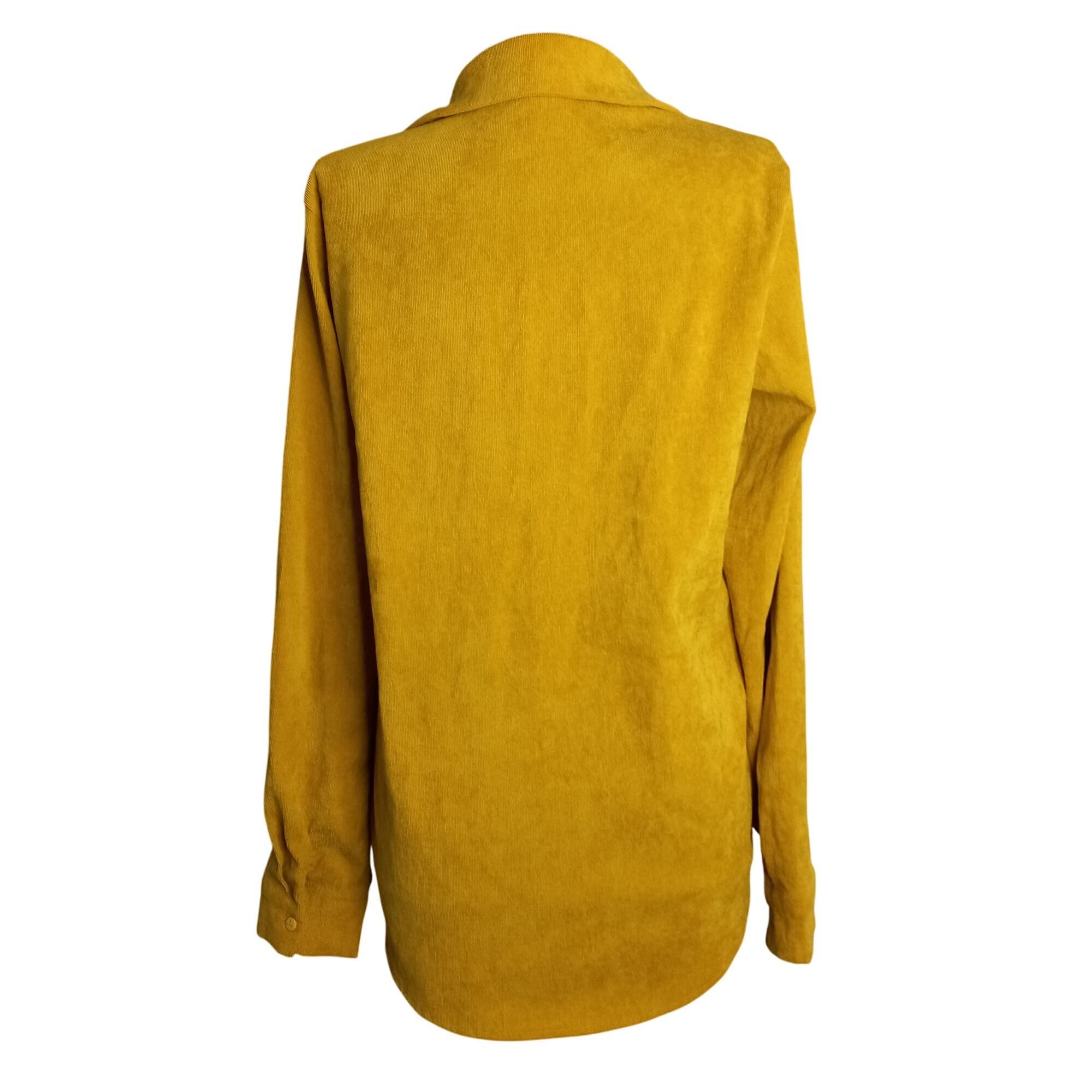 Nasty Gal Nasty Gal Size L Shirt Mustard Yellow Button Down Long Sleev Size L / US 10 / IT 46 - 4 Thumbnail