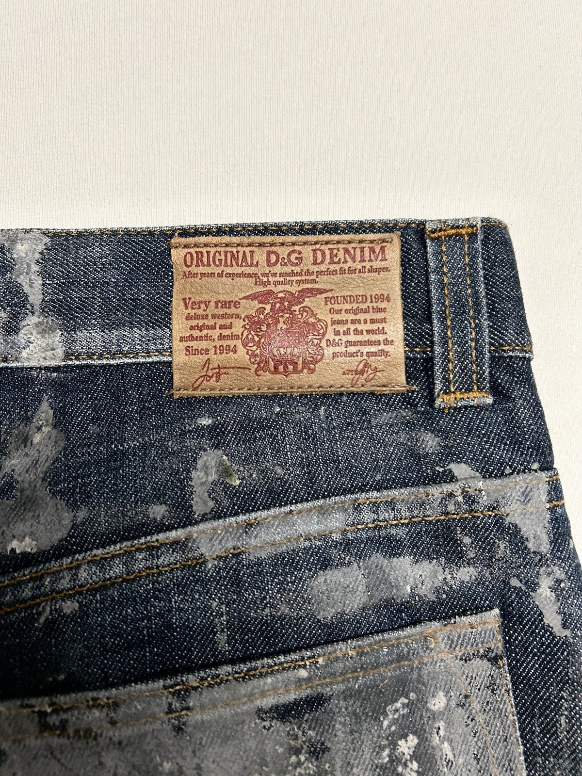Dolce & Gabbana 2000s Indigo Waxed Denim Jeans Size US 32 / EU 48 - 11 Thumbnail