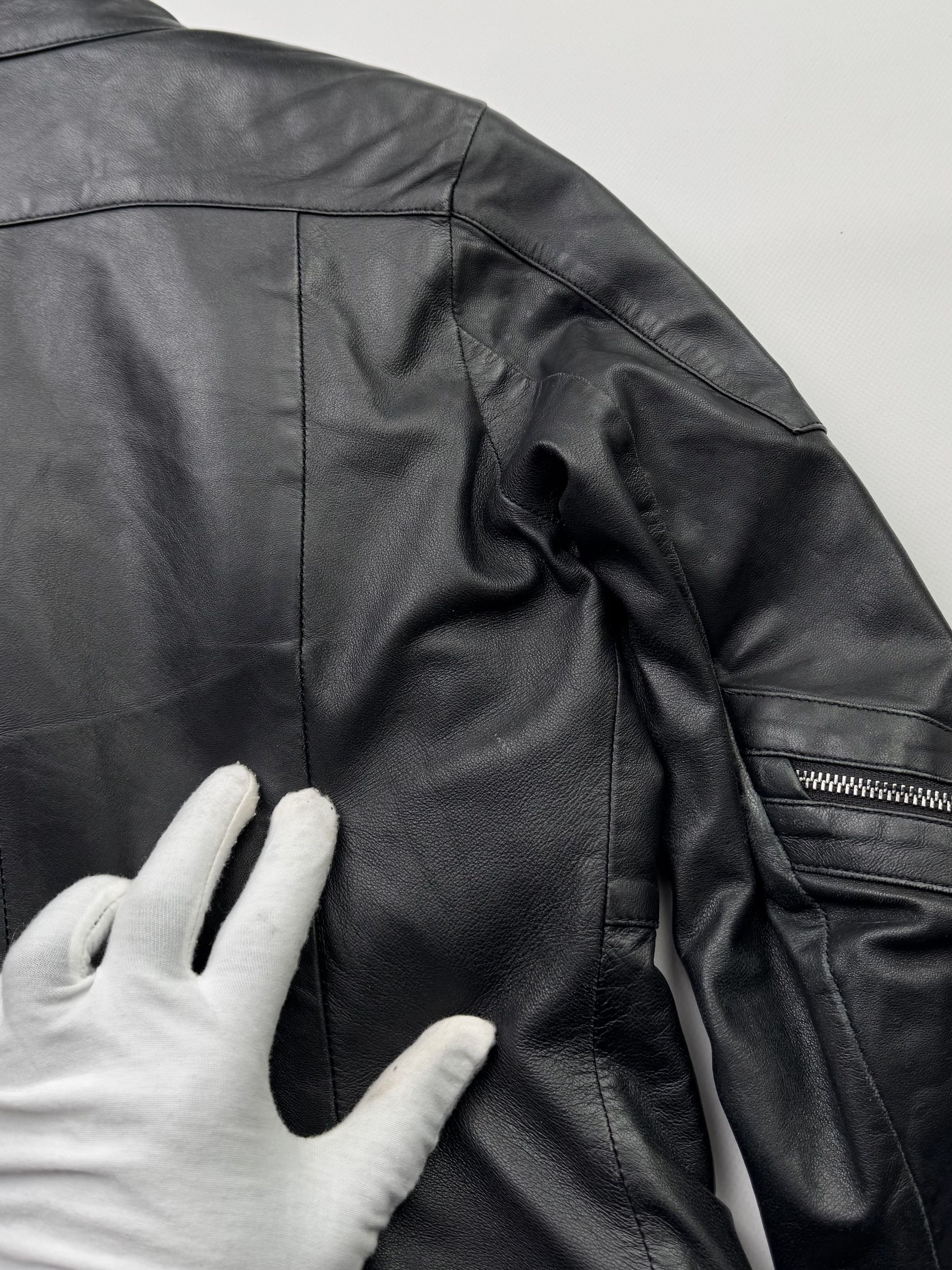 Japanese Brand Vintage Cropped Leather Jacket With Zipper B429(V521)E2 Size M / US 6-8 / IT 42-44 - 12 Thumbnail