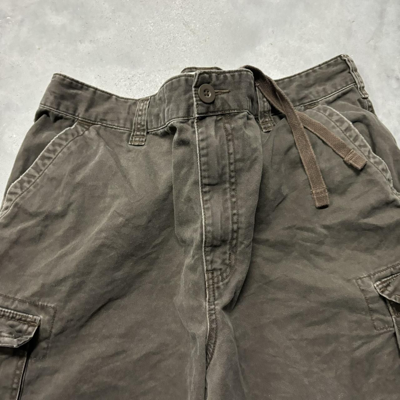 Japanese Brand × Vintage Crazy Vintage Y2K/2000s Baggy Grunge Brown Skater Style Cargo Shorts! Size US 40 / EU 56 - 2 Thumbnail