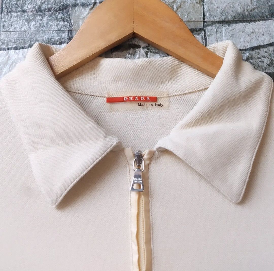 Prada Vtg PRADA Halfzip Polo Shirt Size US M / EU 48-50 / 2 - 6 Thumbnail