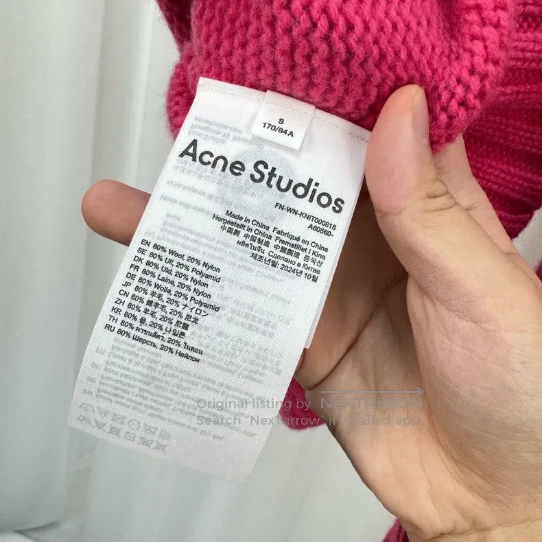 Acne Studios Acne Studios 25 Pink Dog Bow Knit Sweater Size US S / EU 44-46 / 1 - 6 Thumbnail