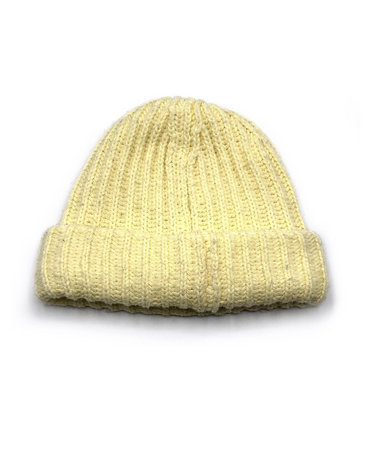 Supreme Supreme New York Logo Pale Yellow Rib Knit Beanie Size ONE SIZE - 5 Thumbnail