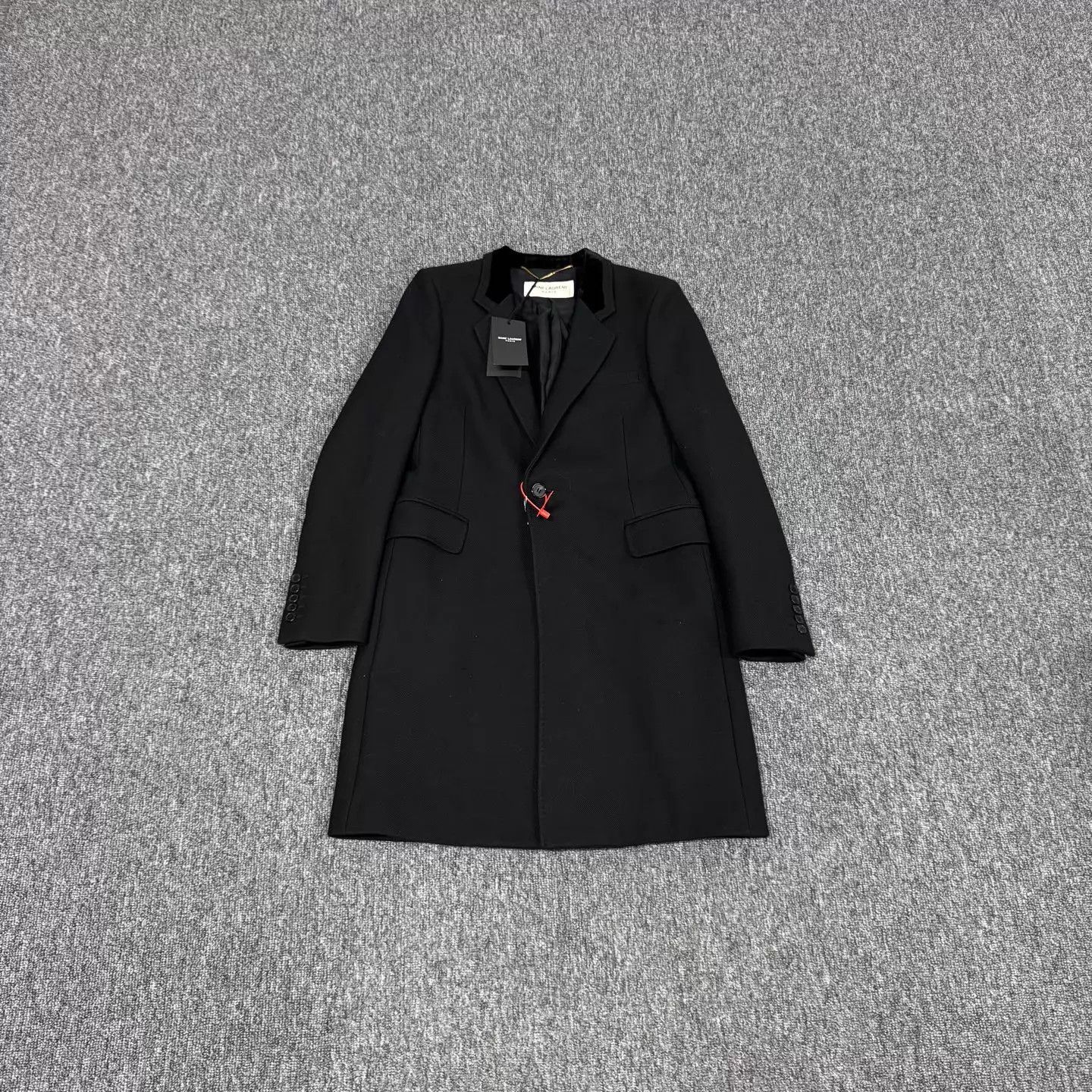 Saint Laurent Paris Saint Laurent Velvet Collar Longline Blazer Size 38 Size XS / US 0-2 / IT 36-38 - 1 Thumbnail