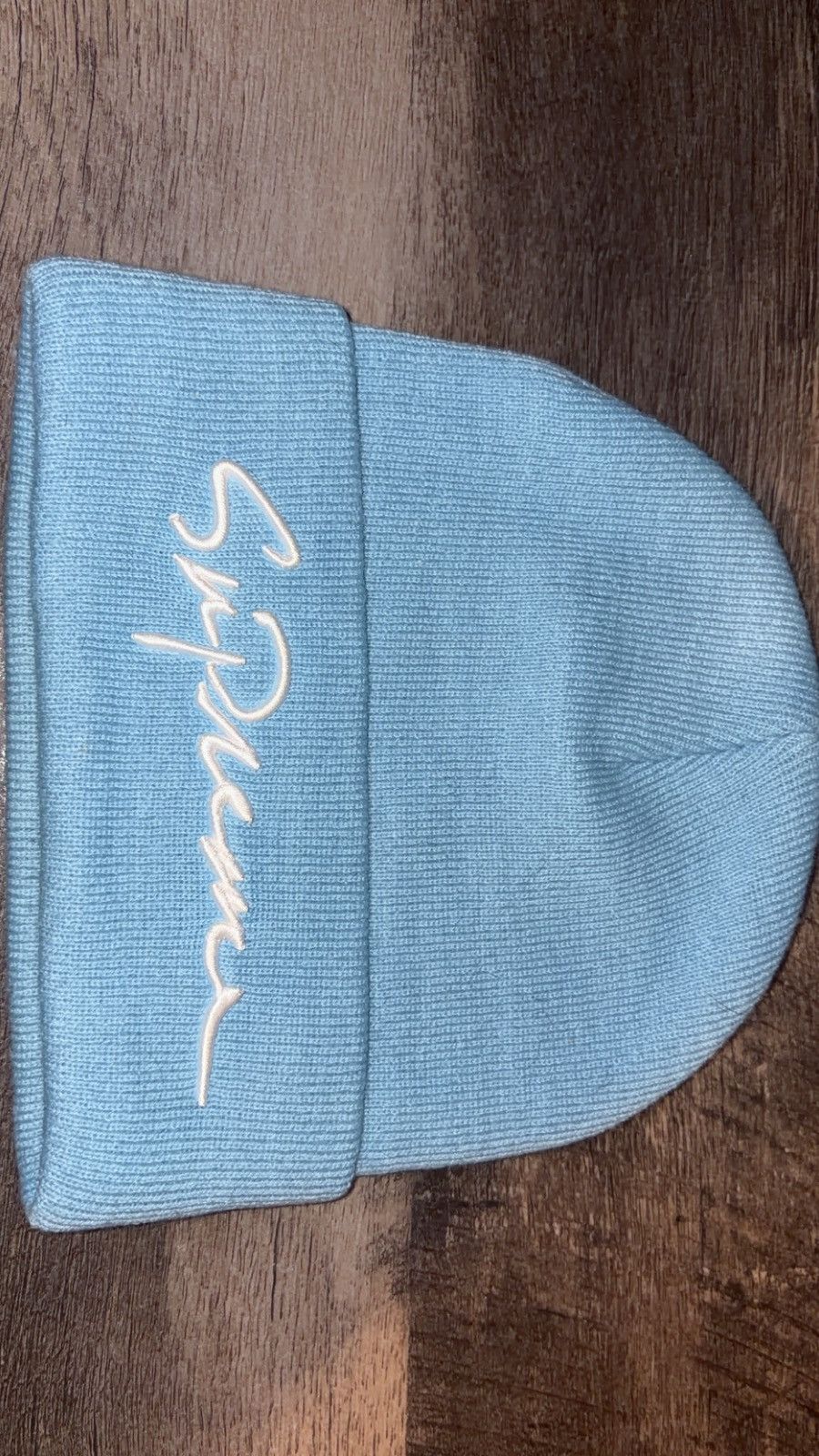 Supreme Supreme Classic Script Beanie Light Blue Size ONE SIZE - 3 Thumbnail