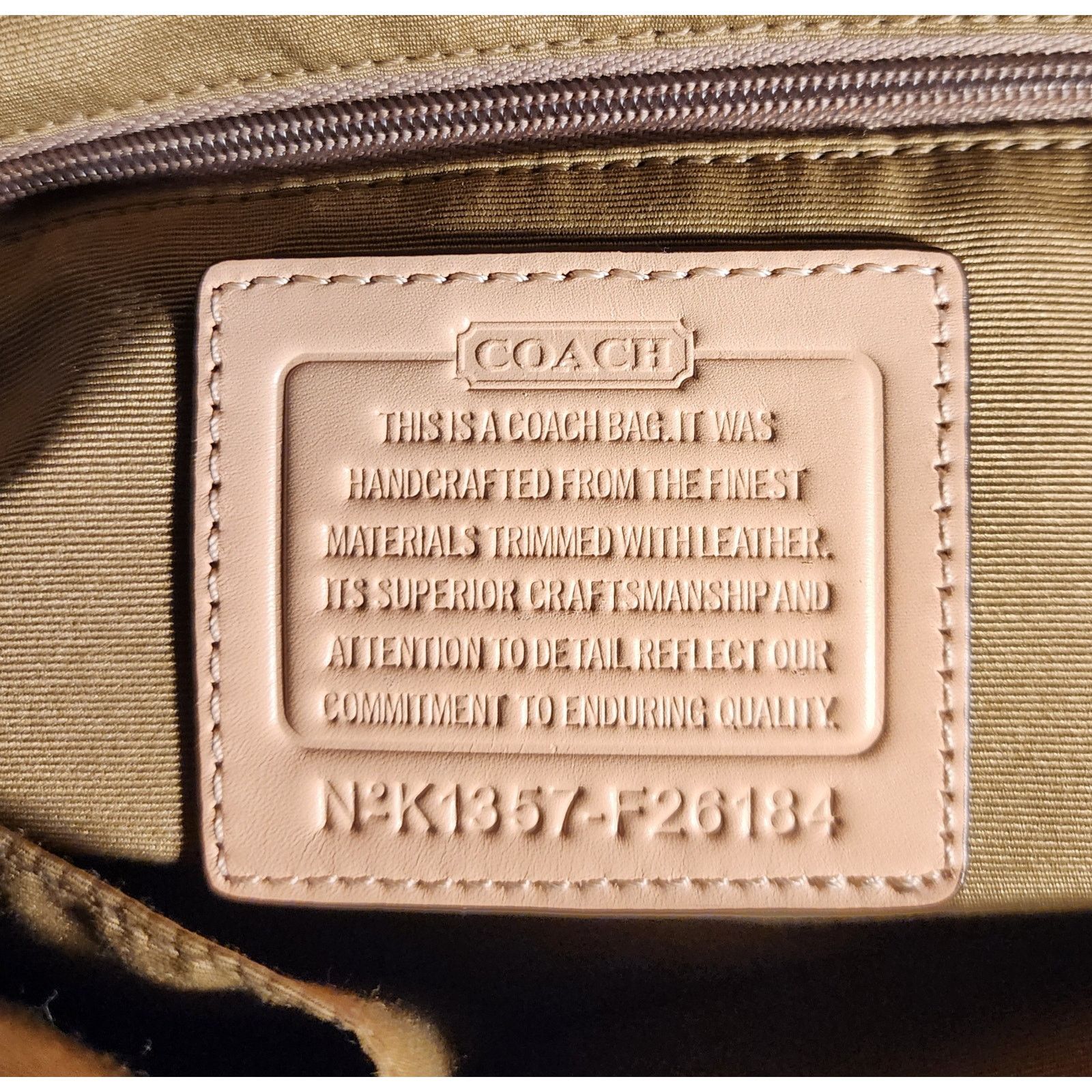 Coach Coach F26184 Signature Petyon Cora Brown Coated Canvas Domed Size ONE SIZE - 4 Thumbnail