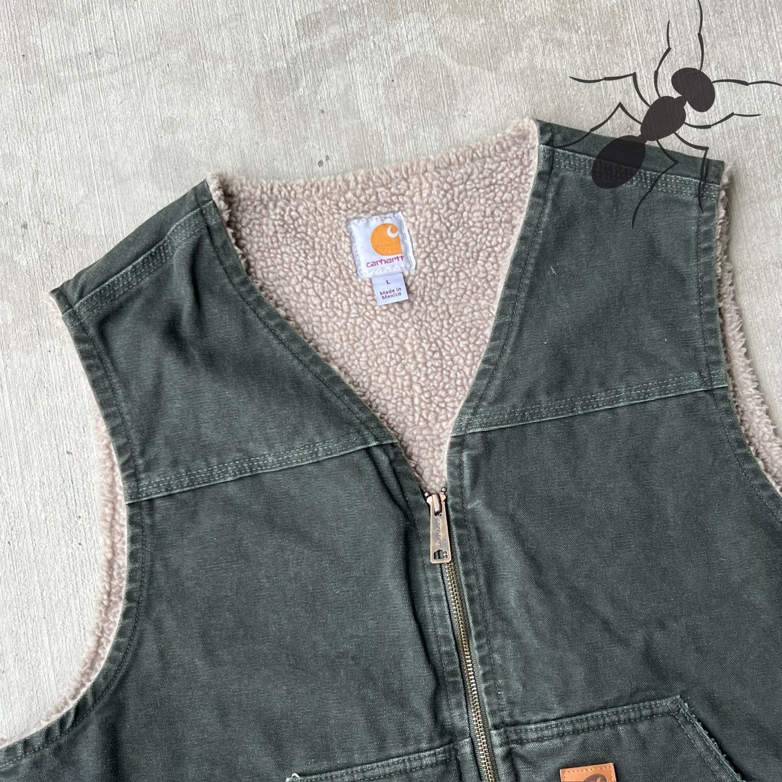 Carhartt × Vintage Carhartt V26 MOS green work wear vest Size US L / EU 52-54 / 3 - 3 Thumbnail