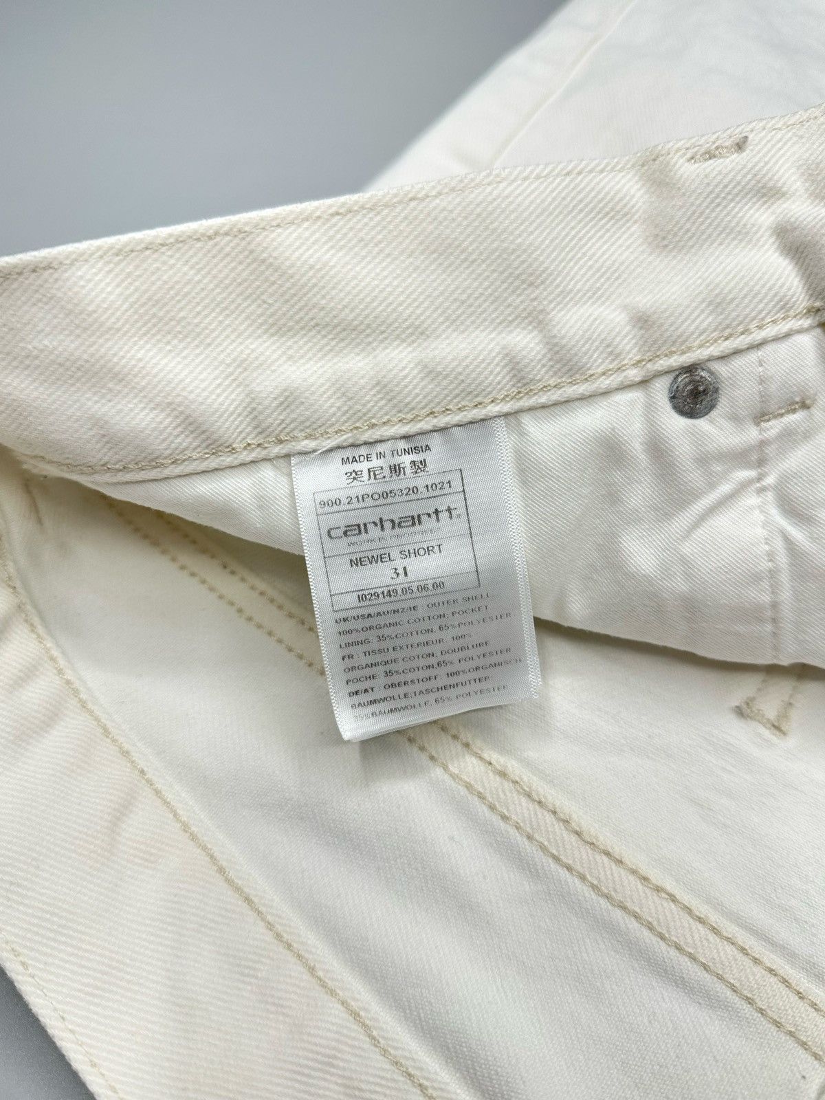 Carhartt Wip Vintage Y2k Carhartt Wip White Jeans Shorts Size US 31 - 8 Thumbnail