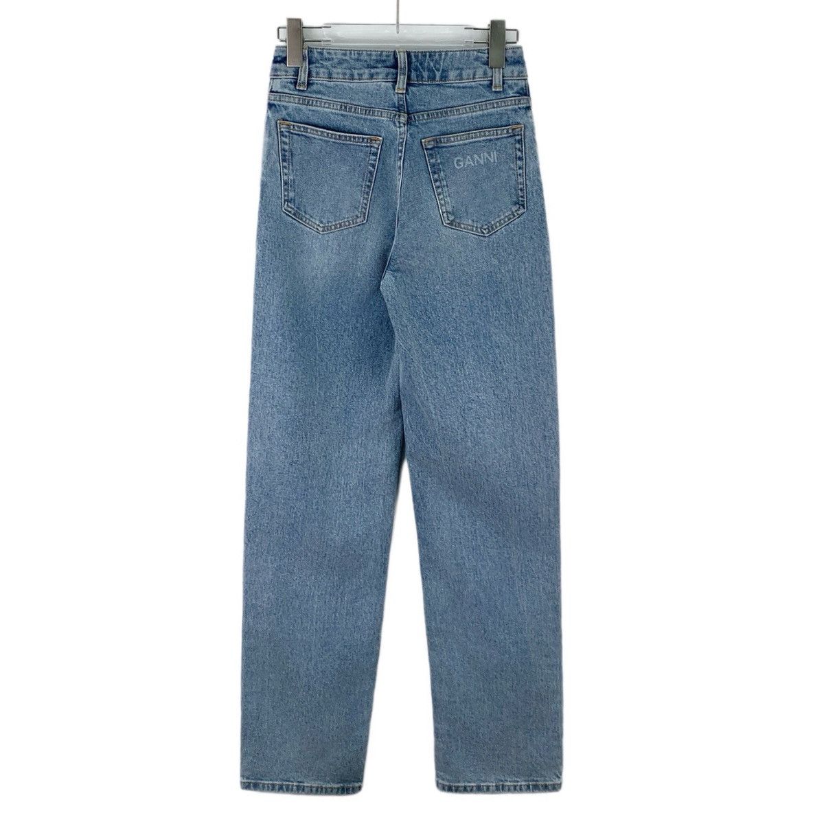 Ganni Ganni Light Blue Washed Cotton Casual Denim Pants K26WX Size 25" / US 0 / IT 36 - 2 Thumbnail