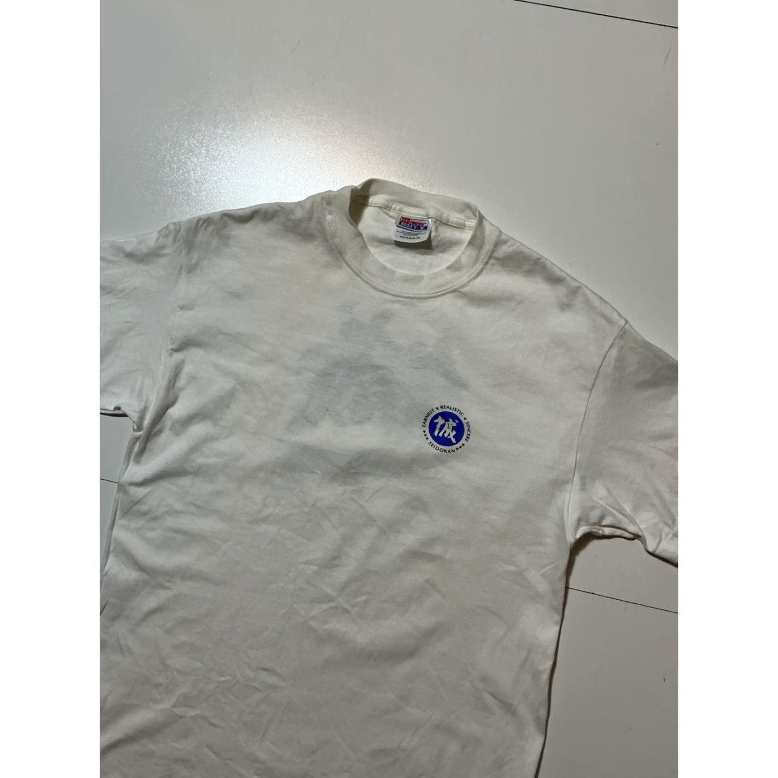 Hanes VINTAGE Seidokan Aikido Japanese Martial Arts MMA White Graphic T-Shirt Mens Medium Size M Size US M / EU 48-50 / 2 - 4 Thumbnail