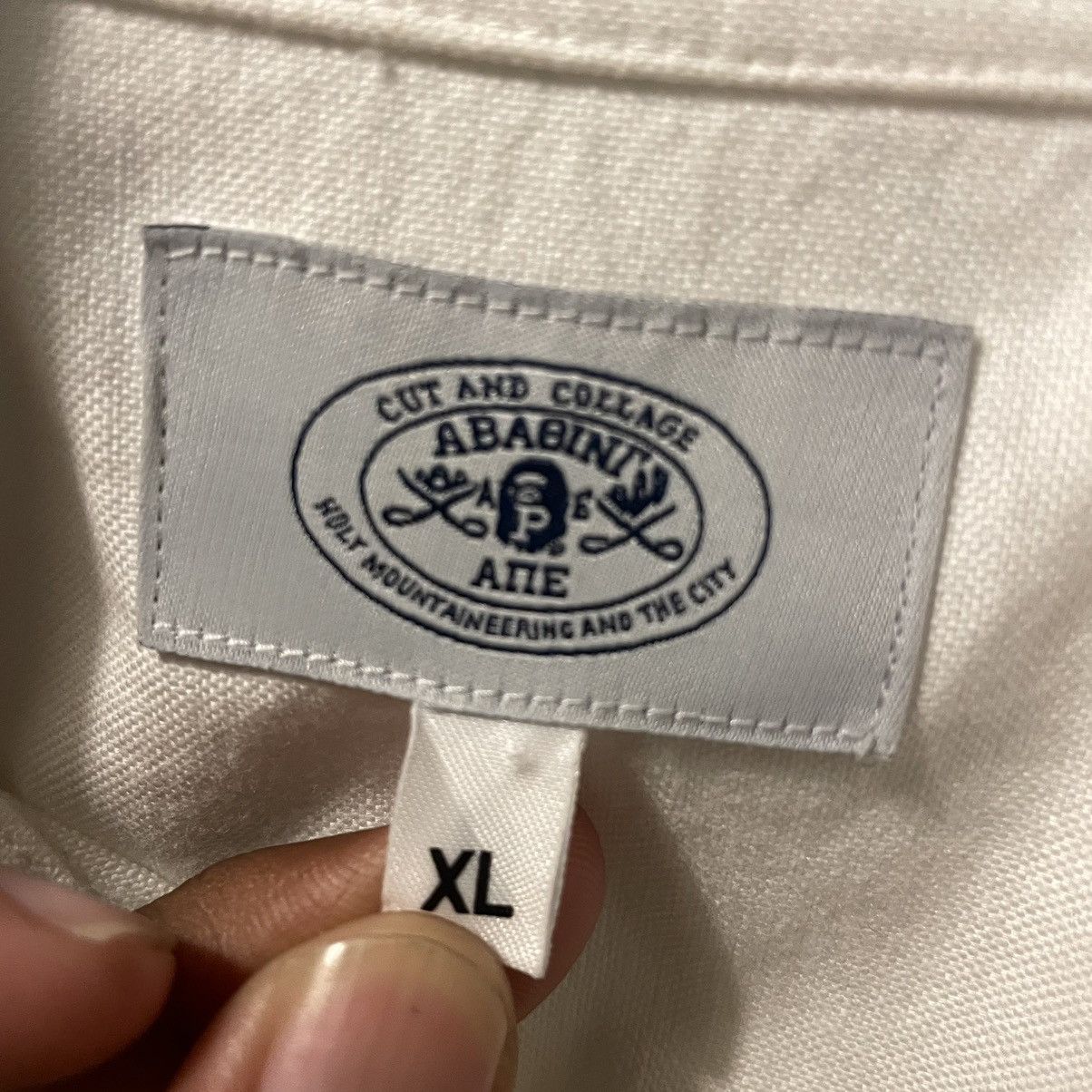 Bape Beautiful Bape Wording Ape Shall Never Kill Ape Button Ups Size US XL / EU 56 / 4 - 4 Thumbnail