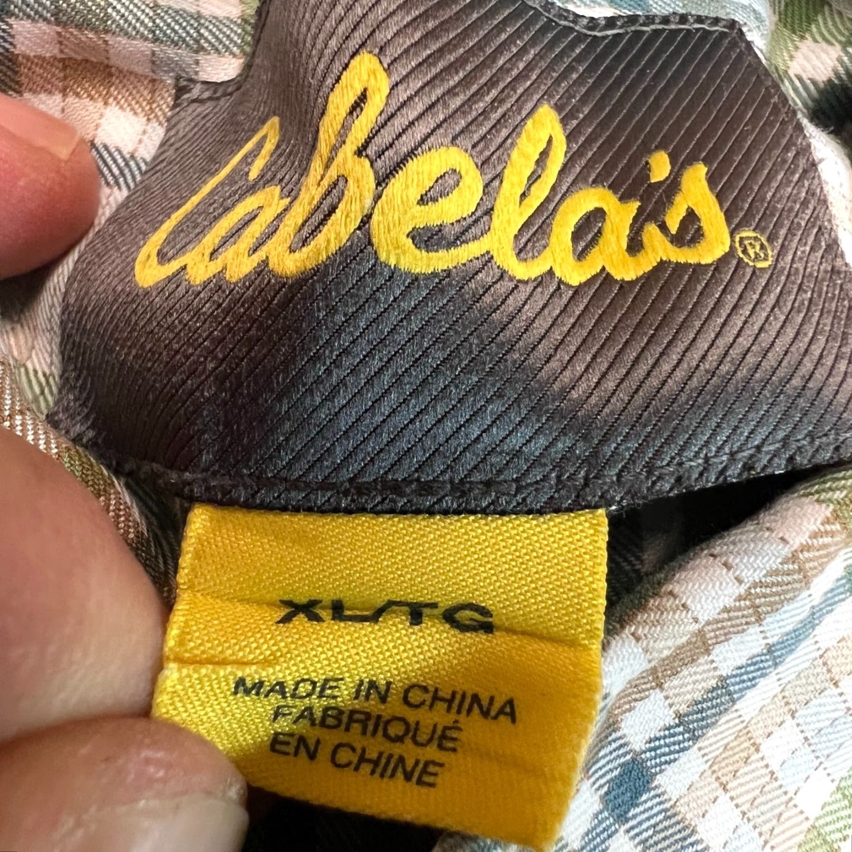 Vintage Cabela's Shirt Plaid Long Sleeve Button Down Mens XL Green Cotton Size US XL / EU 56 / 4 - 5 Thumbnail