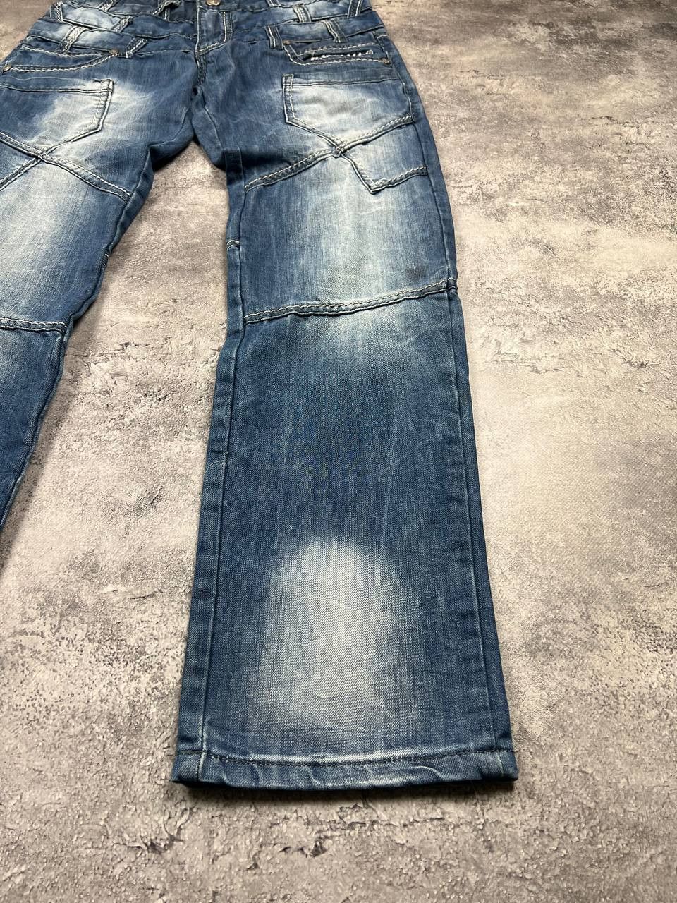 Vintage Kosmo Lupo Belted Denim Jeans Rare Big Logo Y2K Avant Garde Size US 31 - 7 Thumbnail