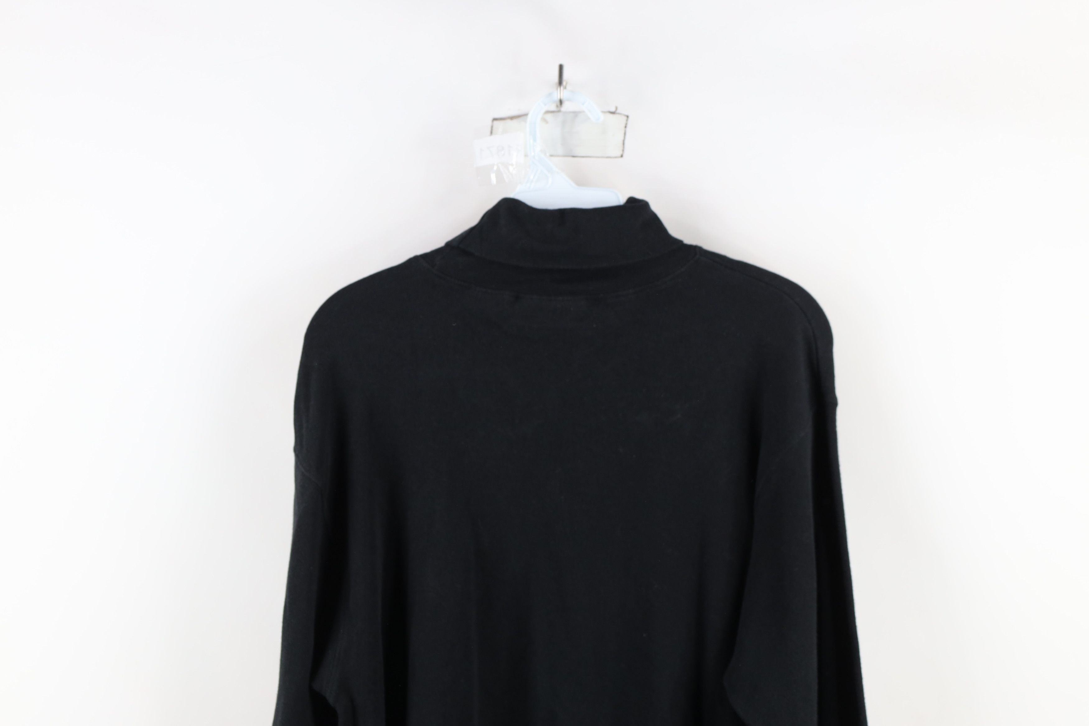 Vintage Vintage 90s Streetwear Blank Turtleneck T-Shirt Black Cotton Size US M / EU 48-50 / 2 - 11 Thumbnail