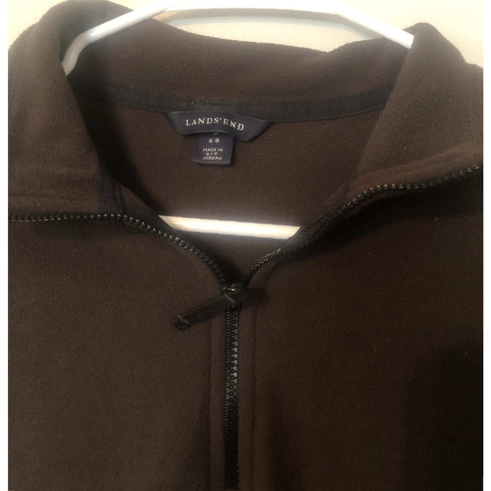 Lands' End Lands' End Women's Brown Fleece 1/4 Zip Pullover Top Long Sleeve Regular Size L Size L / US 10 / IT 46 - 3 Thumbnail