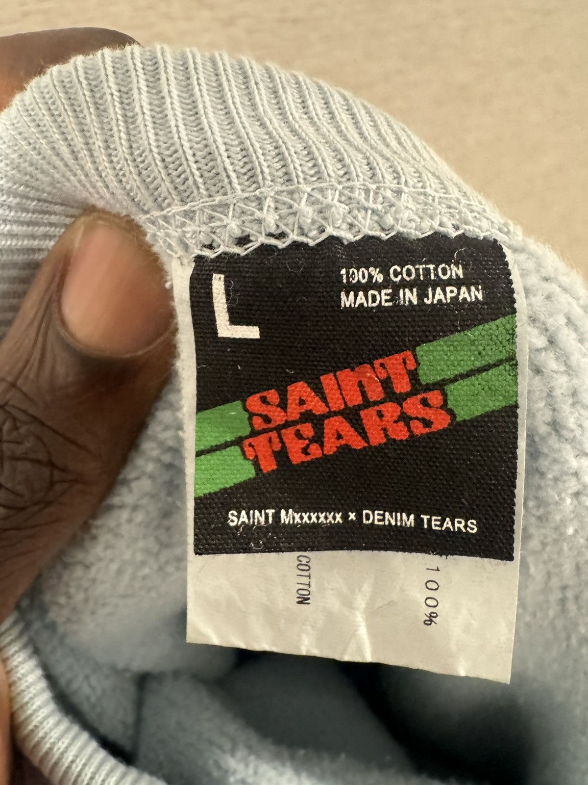 DENIM TEARS × Saint Michael Saint Tears Sweatshirt Size US L / EU 52-54 / 3 - 3 Thumbnail