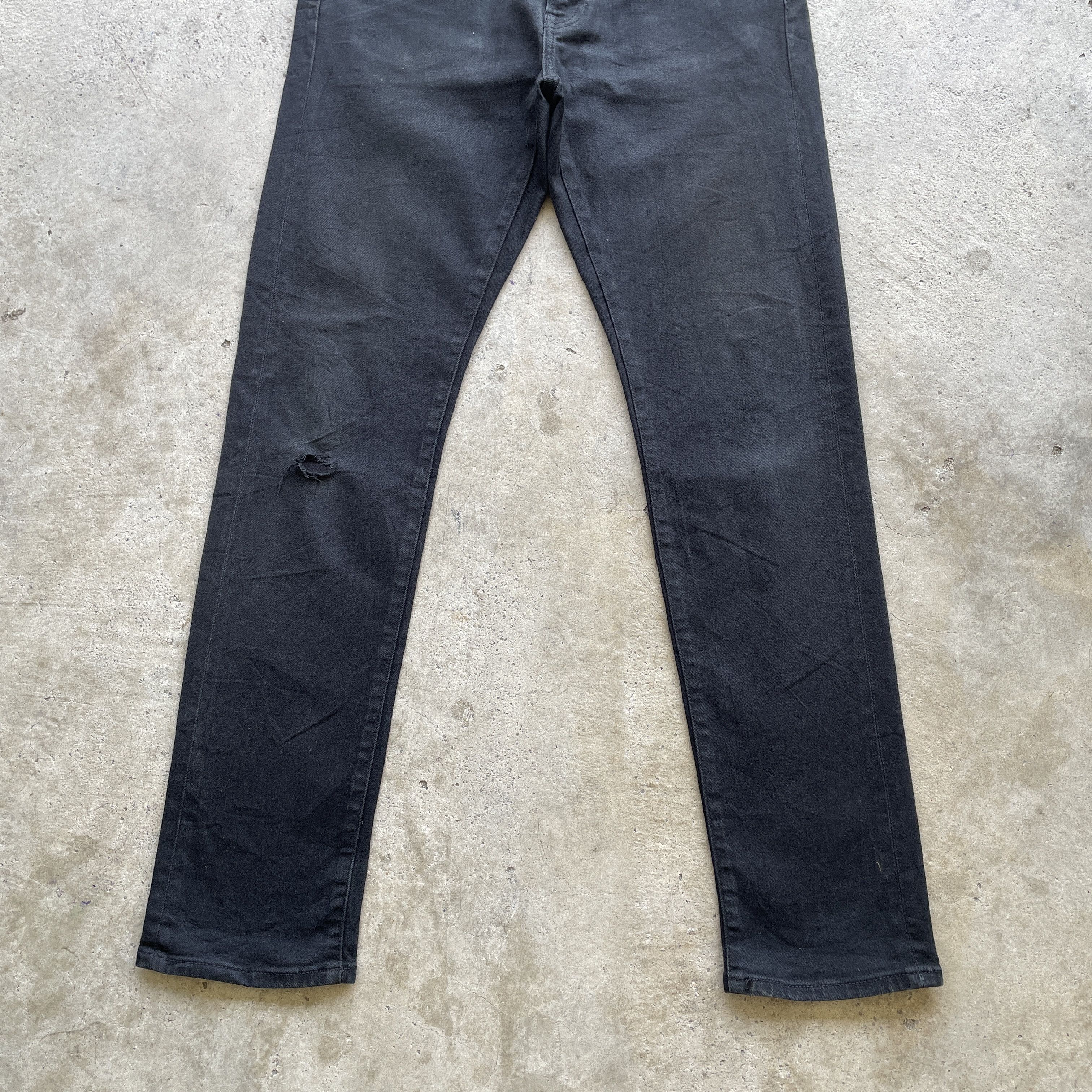 Japanese Brand Vintage Japanese Black Skinny Jeans Distressed Denim Pants Size US 34 / EU 50 - 5 Thumbnail