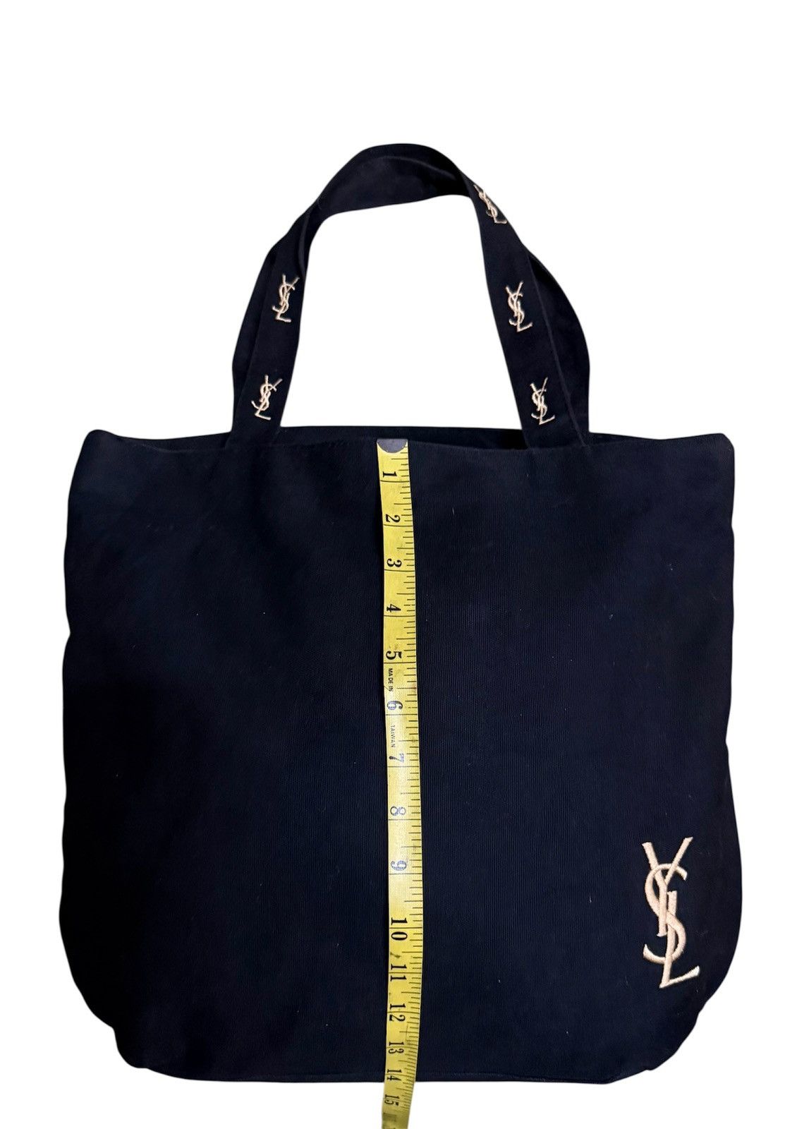 Yves Saint Laurent Yves Saint Laurent Totes Bag Canvas Black Size ONE SIZE - 3 Thumbnail