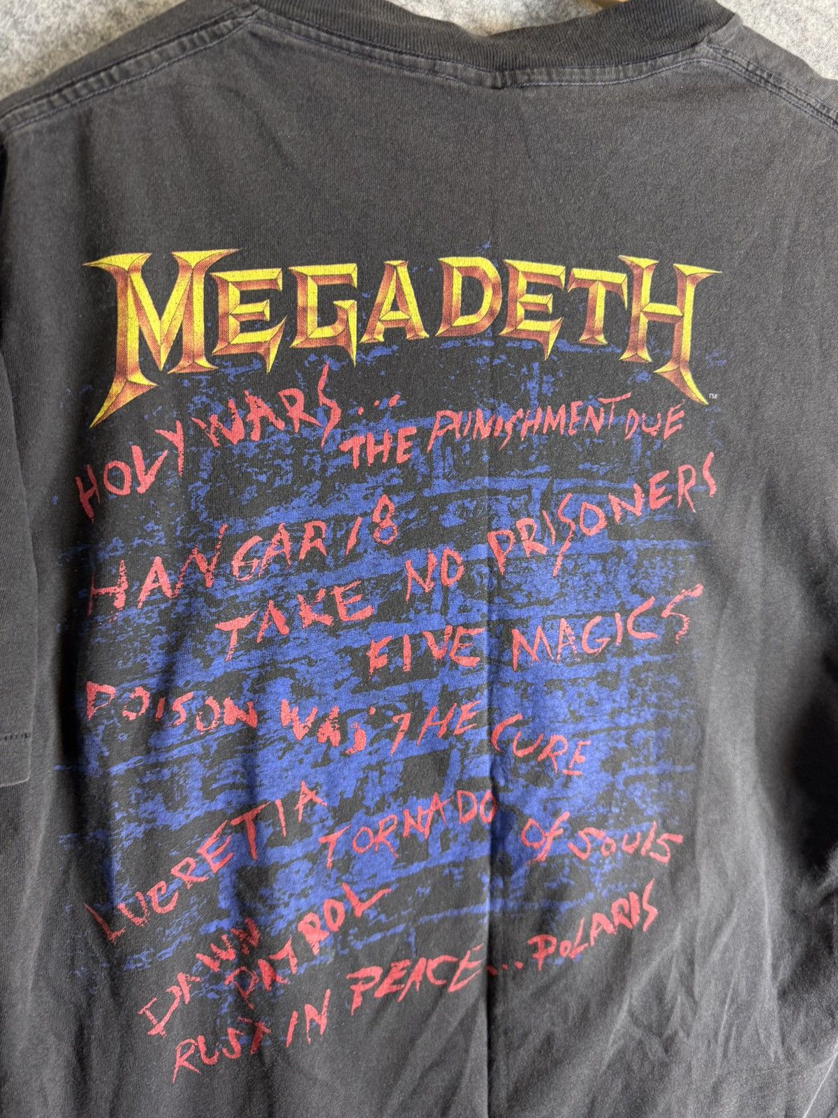 Band Tees Vintage Megadeth Tshirt XL Concert Berlin Wall Tour Music Size US L / EU 52-54 / 3 - 13 Thumbnail