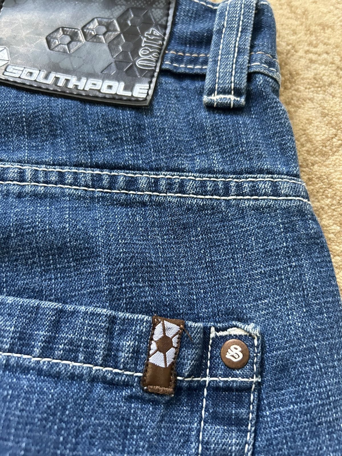 Southpole × Vintage Vintage Southpole Baggy Denim Faded Blue Shorts Size US 32 / EU 48 - 4 Thumbnail