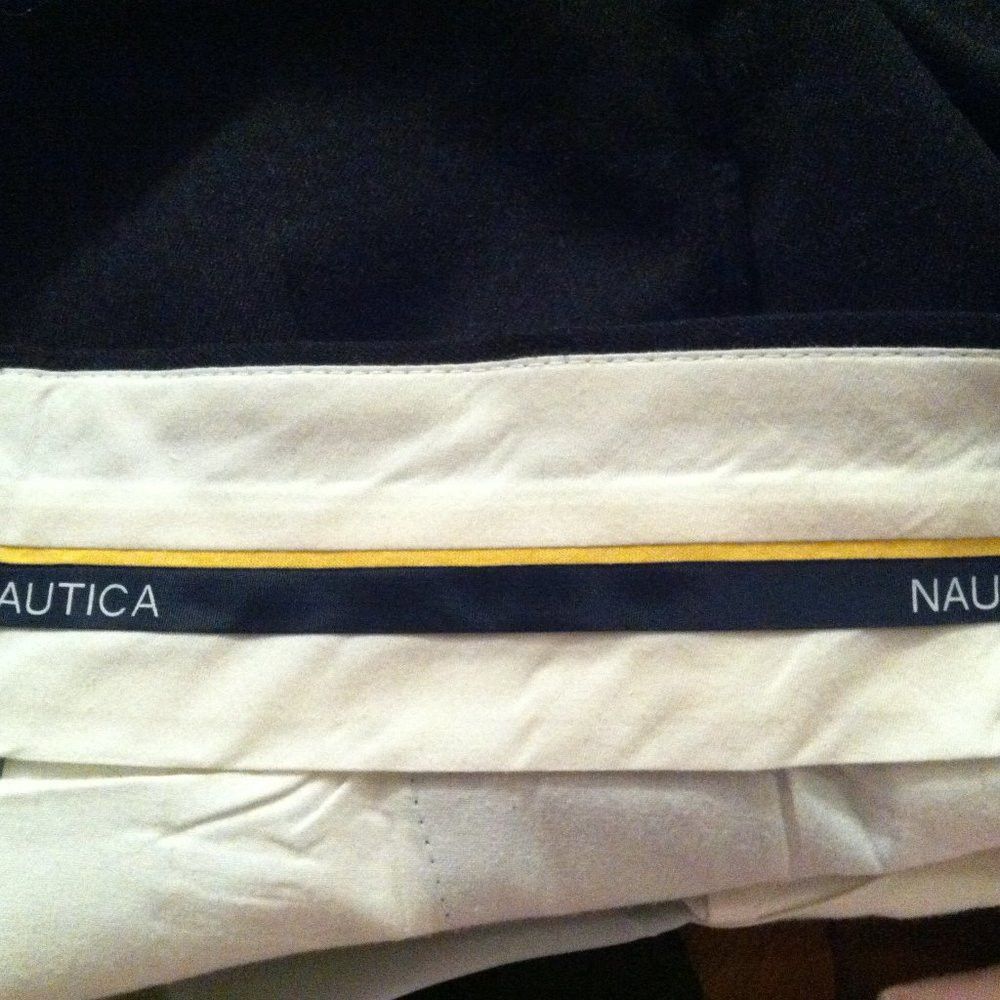 Nautica NAUTICA MEN'S CHARCOAL 100%WOOL PLEATED DRESS PANTS 38/30 Size 38R - 10 Thumbnail