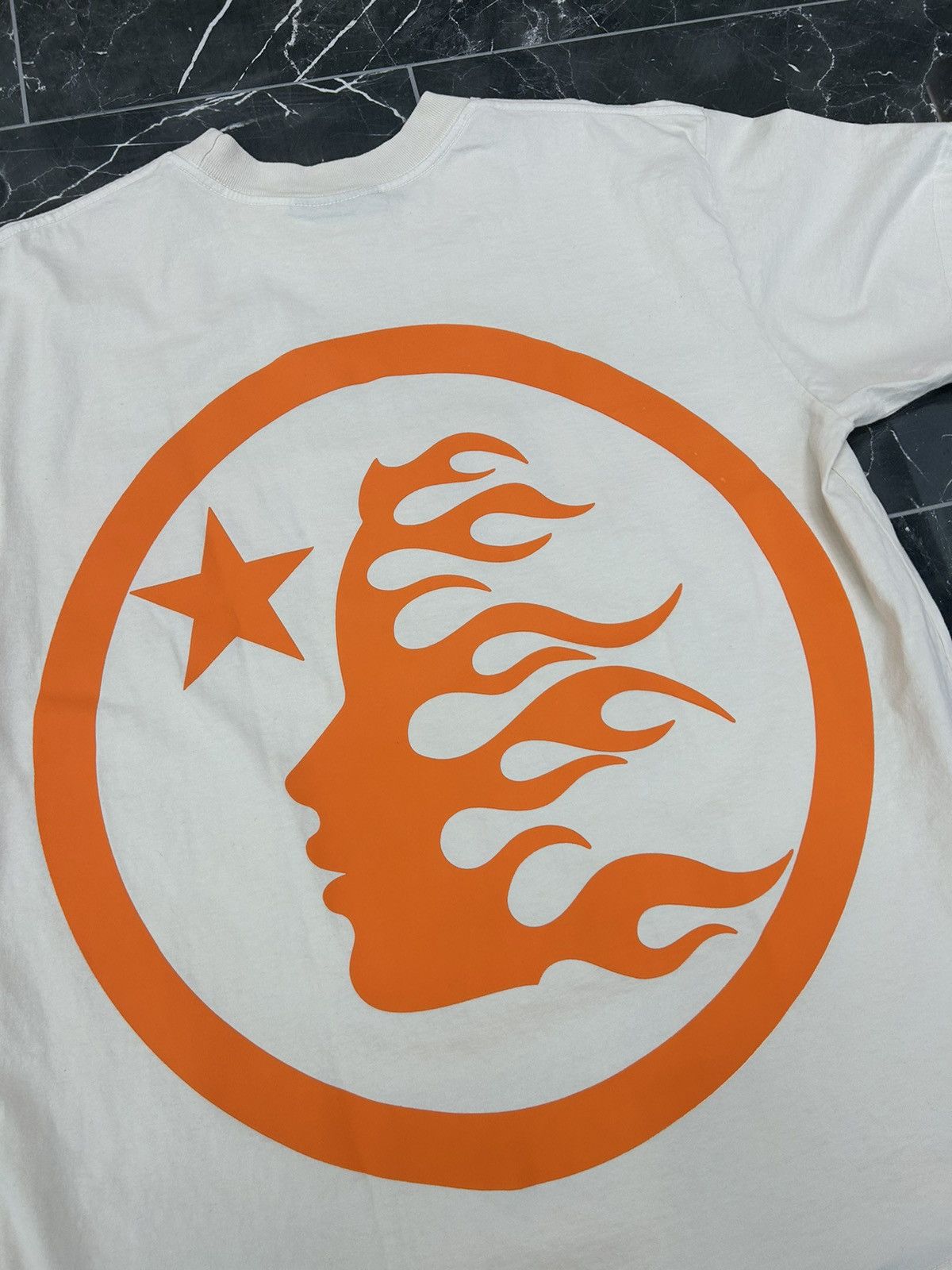 HELLSTAR Hellstar Classic T-Shirt (Gel Print) White/Orange Size US S / EU 44-46 / 1 - 4 Thumbnail