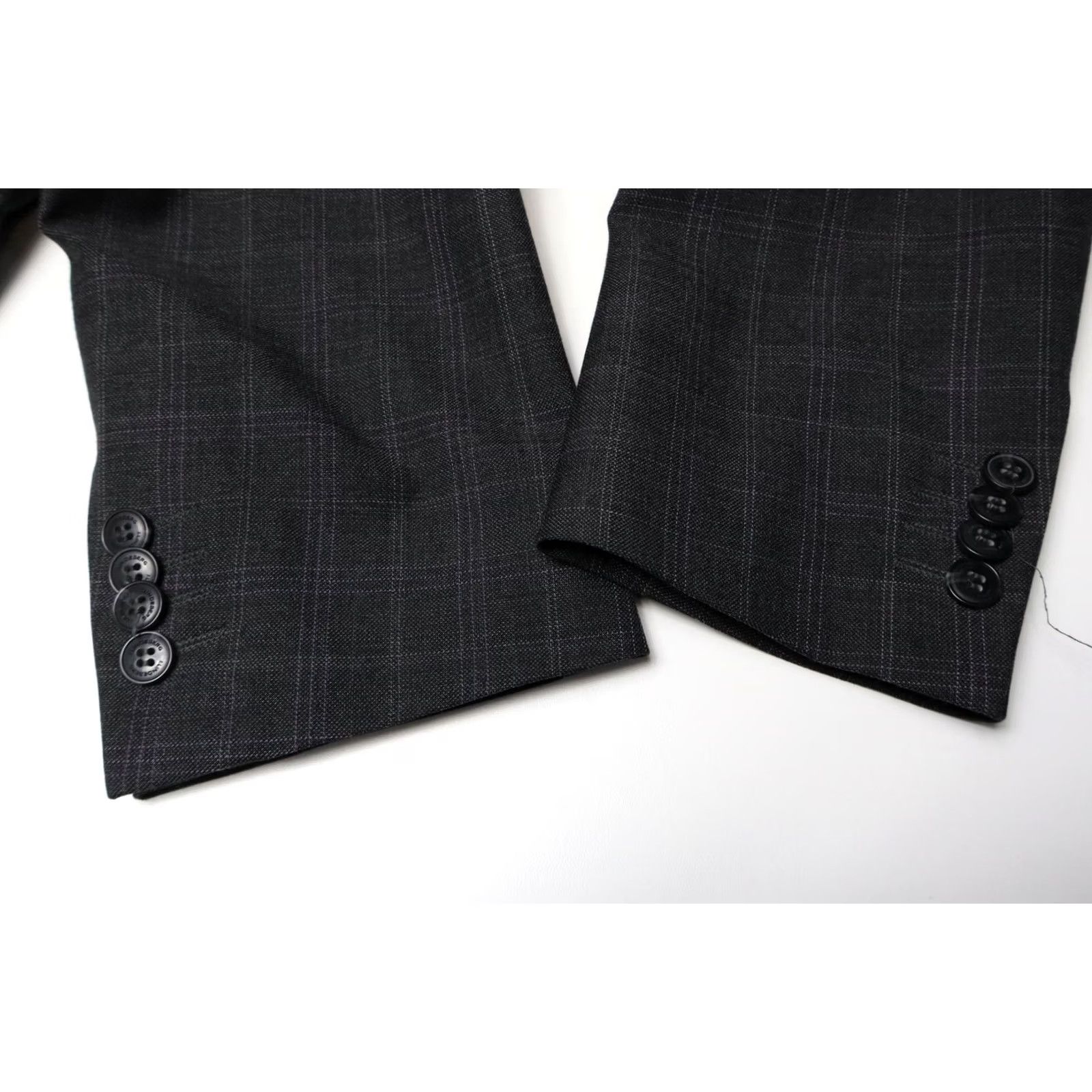 J.Lindeberg J.LINDEBERG Blazer Men's EU 50R Wool Blend Grey Single-Breasted Check Size 50R - 6 Thumbnail