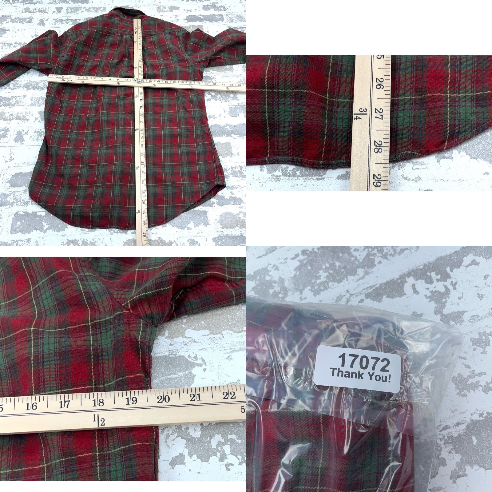 Ralph Lauren Ralph Lauren Shirt Men Medium Red Plaid Button-Up Flannel Cotton Classic Fit Mens Preppy Modern Size US M / EU 48-50 / 2 - 8 Thumbnail