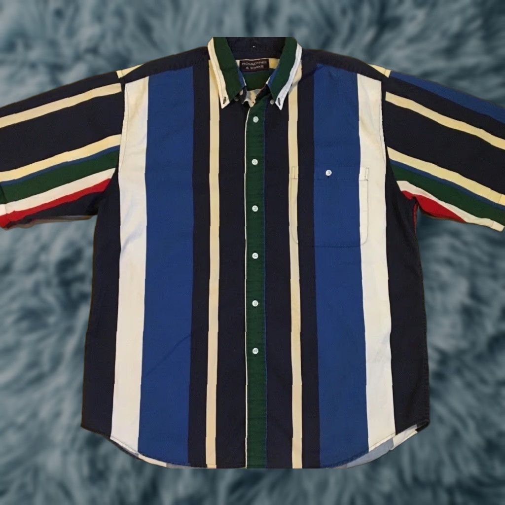 Gotcha VINTAGE 90s Striped Faded Button-Up Shirt L Surf Skate Beach Grunge AOP Vaporwave Gotcha OP 80 Size US L / EU 52-54 / 3 - 1 Thumbnail